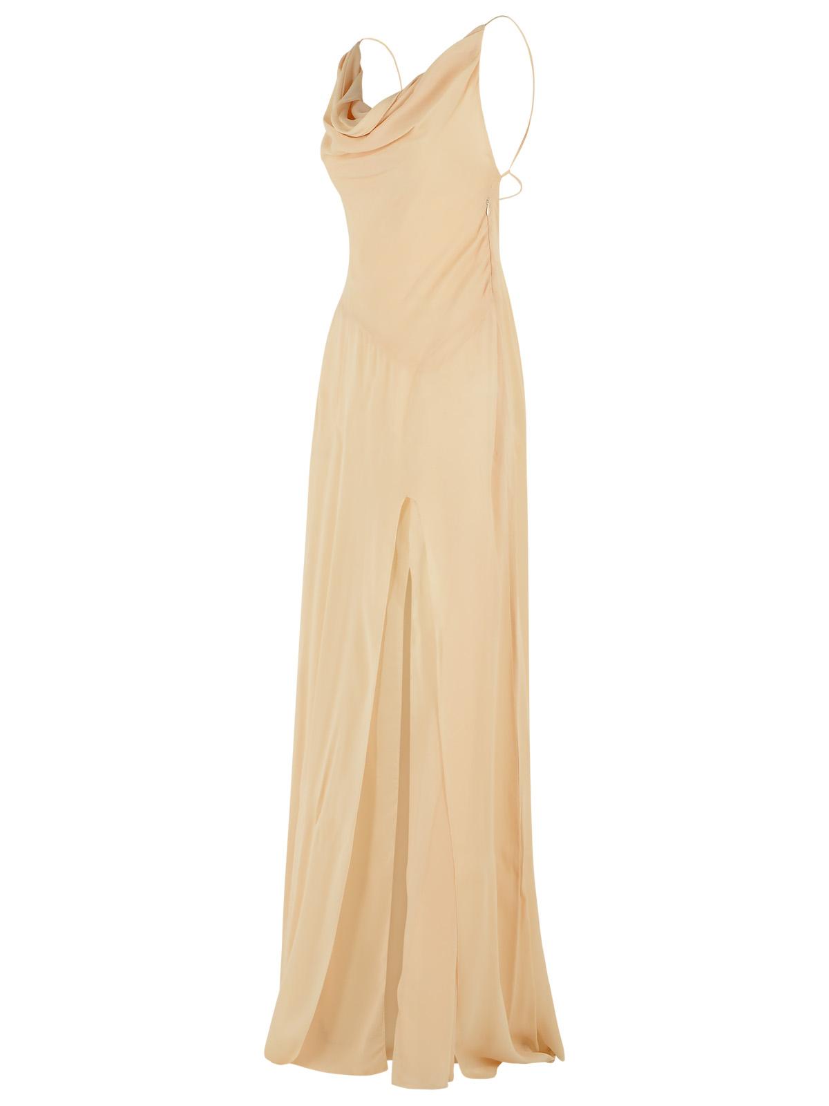 Blumarine Cream Viscose Dress Women BLUMARINE