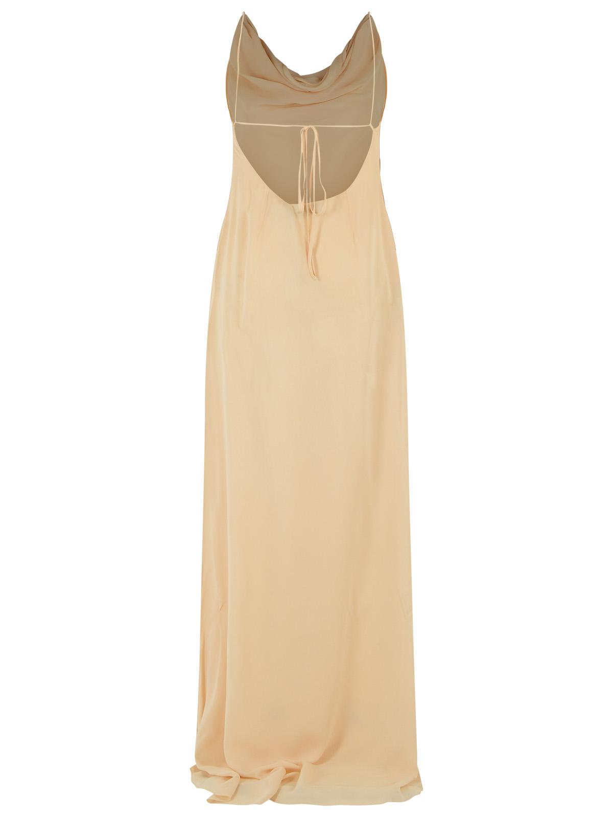 Blumarine Cream Viscose Dress Women BLUMARINE