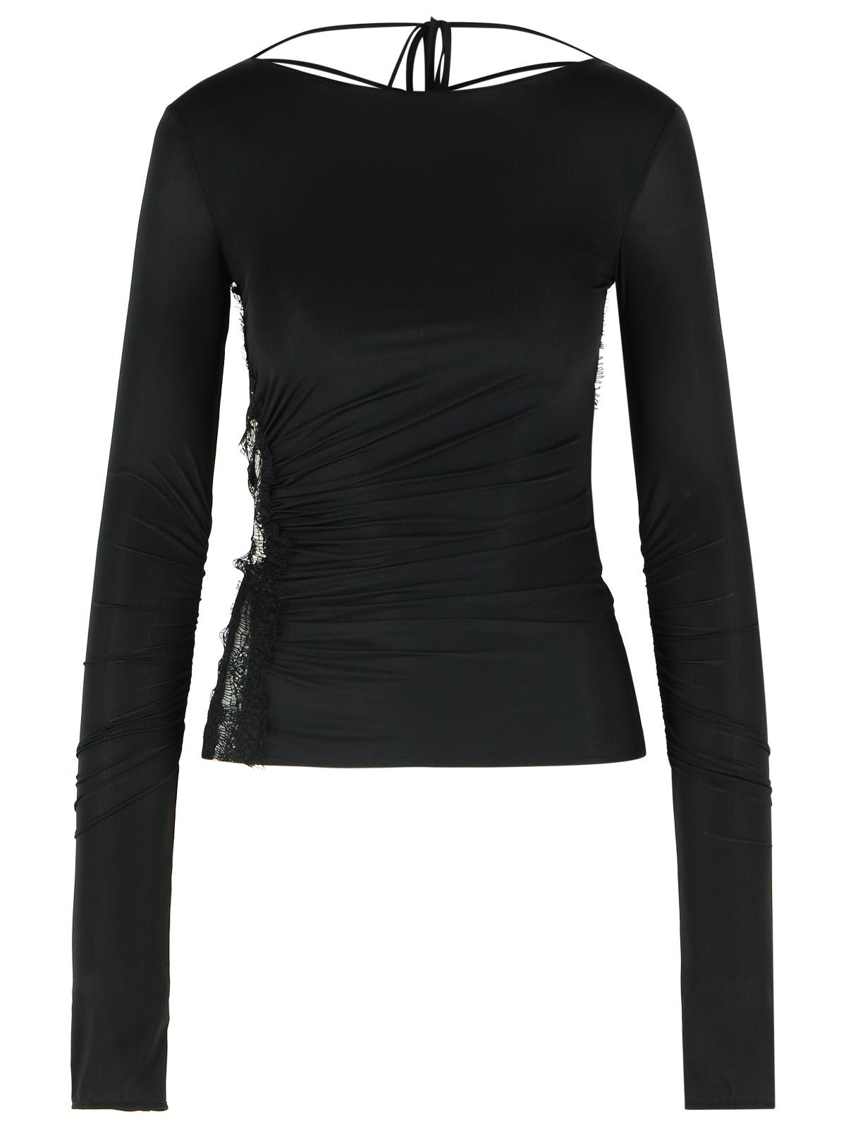 Blumarine Black Stretch Nylon Sweater Women BLUMARINE