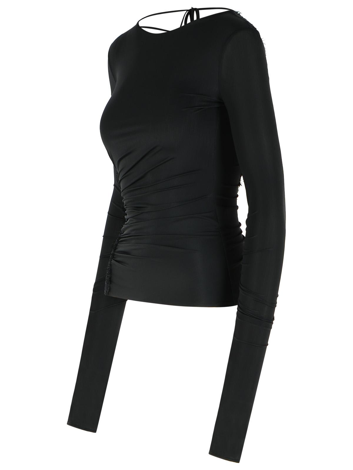 Blumarine Black Stretch Nylon Sweater Women BLUMARINE