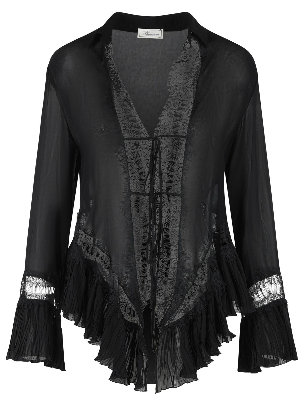 Blumarine Black Viscose Shirt Women BLUMARINE