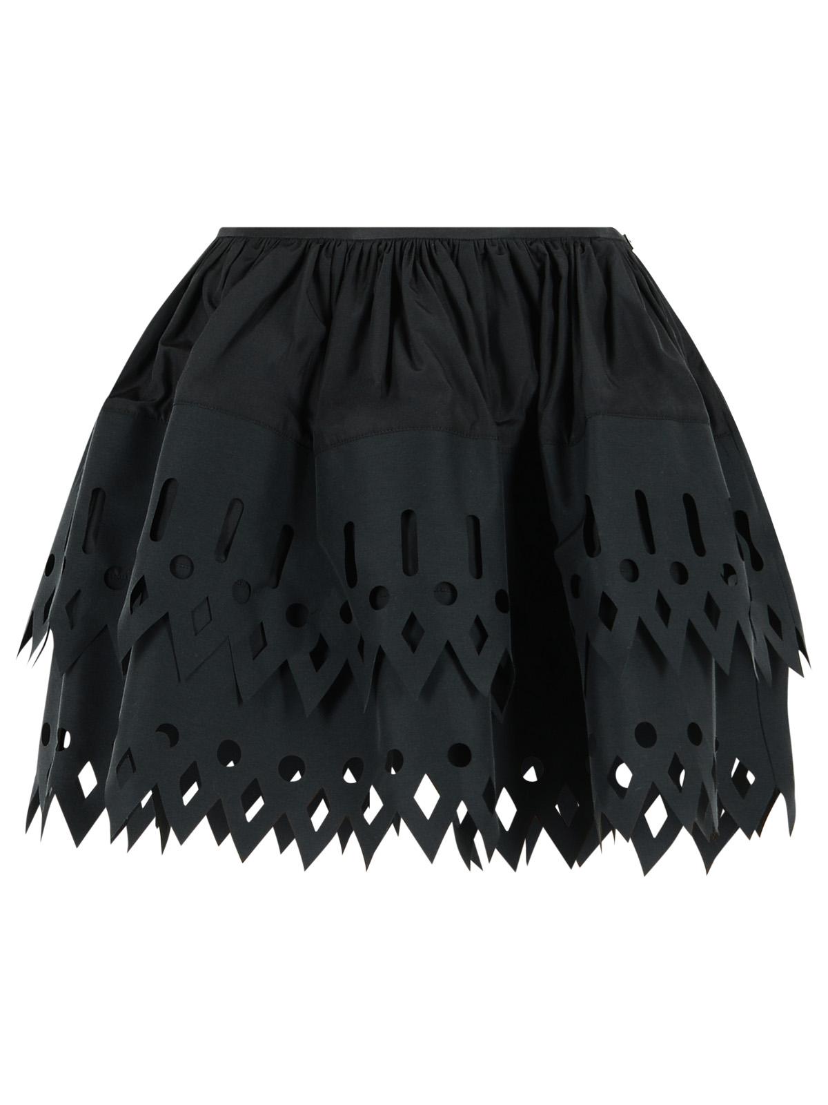 Blumarine 'Tech' Black Cotton Blend Skirt Women BLUMARINE