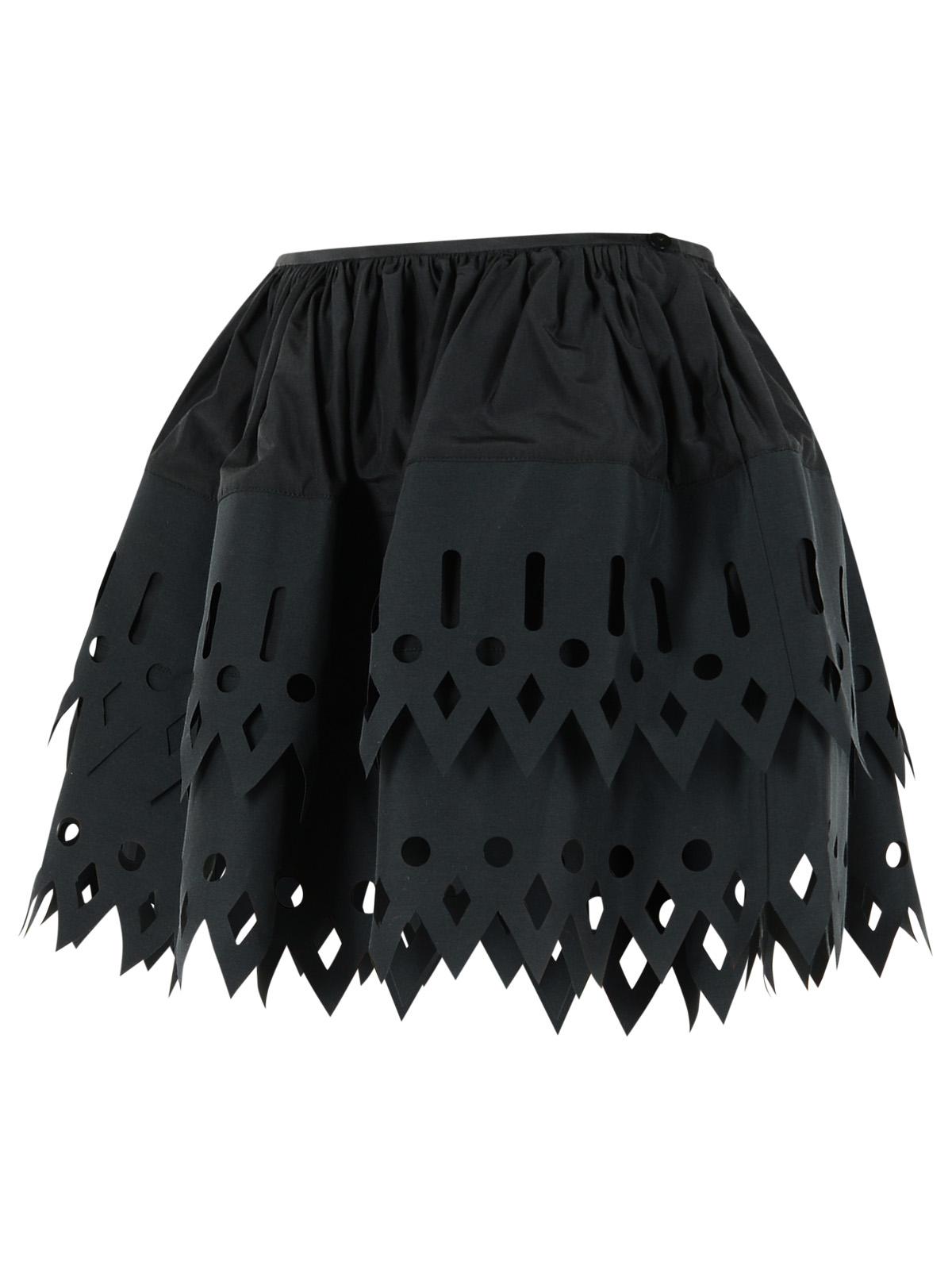 Blumarine 'Tech' Black Cotton Blend Skirt Women BLUMARINE