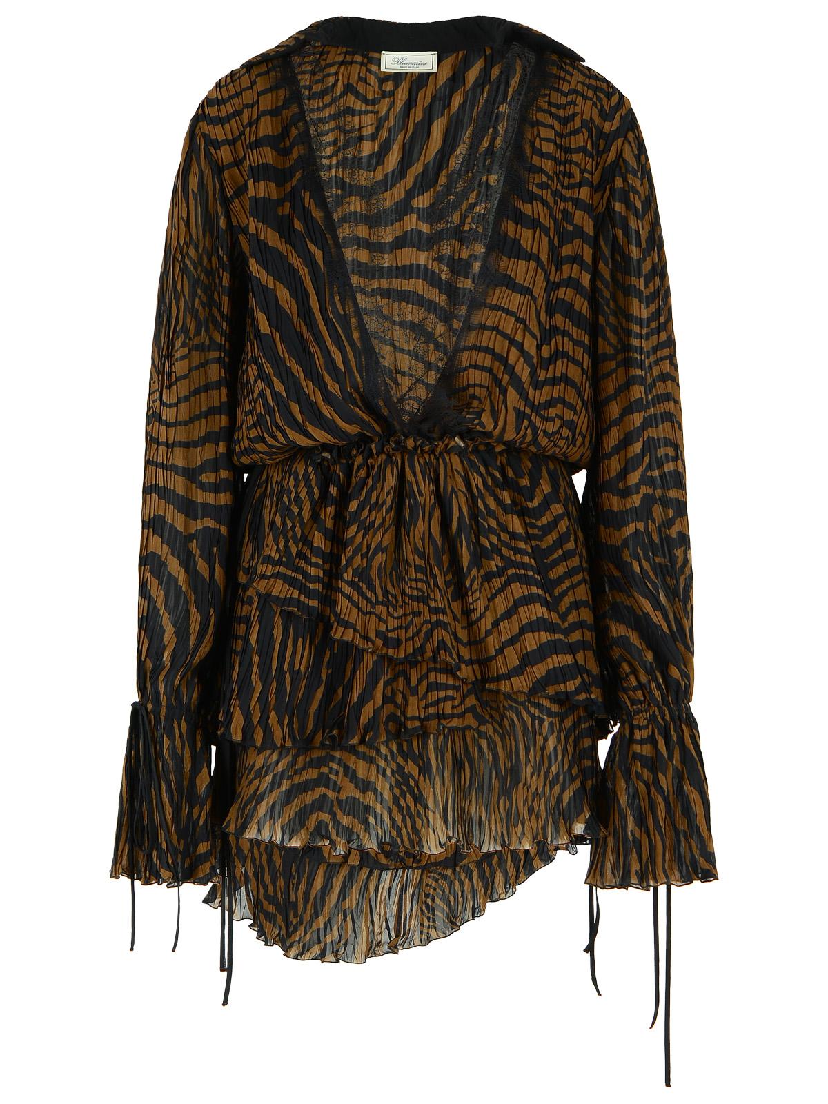 Blumarine Brown Viscose Dress Women BLUMARINE