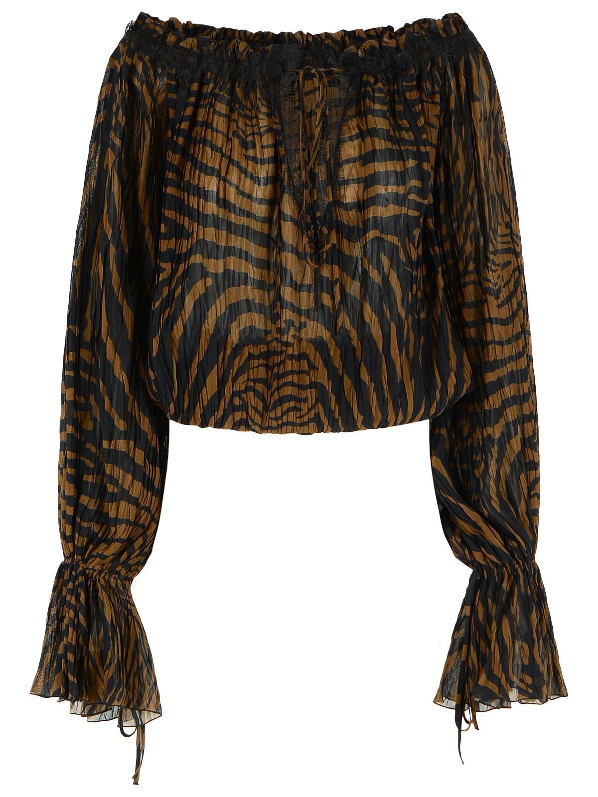 Blumarine Brown Viscose Blouse Women BLUMARINE
