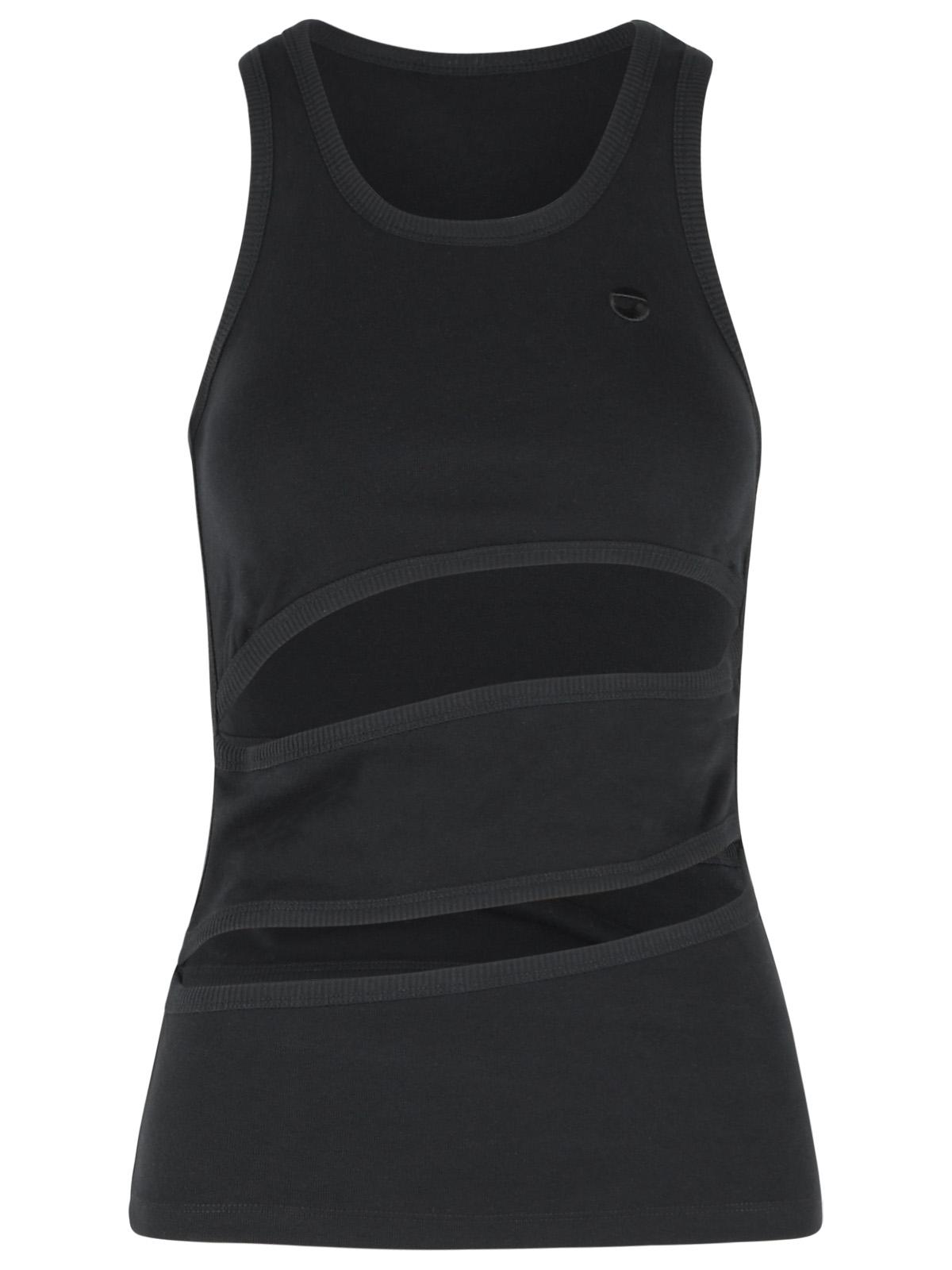 Coperni 'Spirale' Black Cotton Tank Top Women COPERNI
