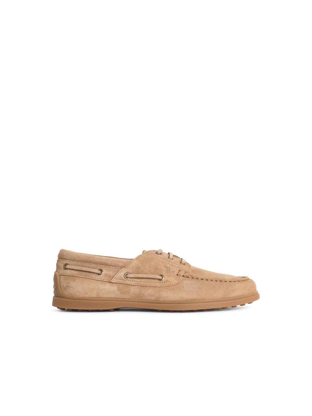 Tod's Beige Suede Boat Scarpa Men TOD'S