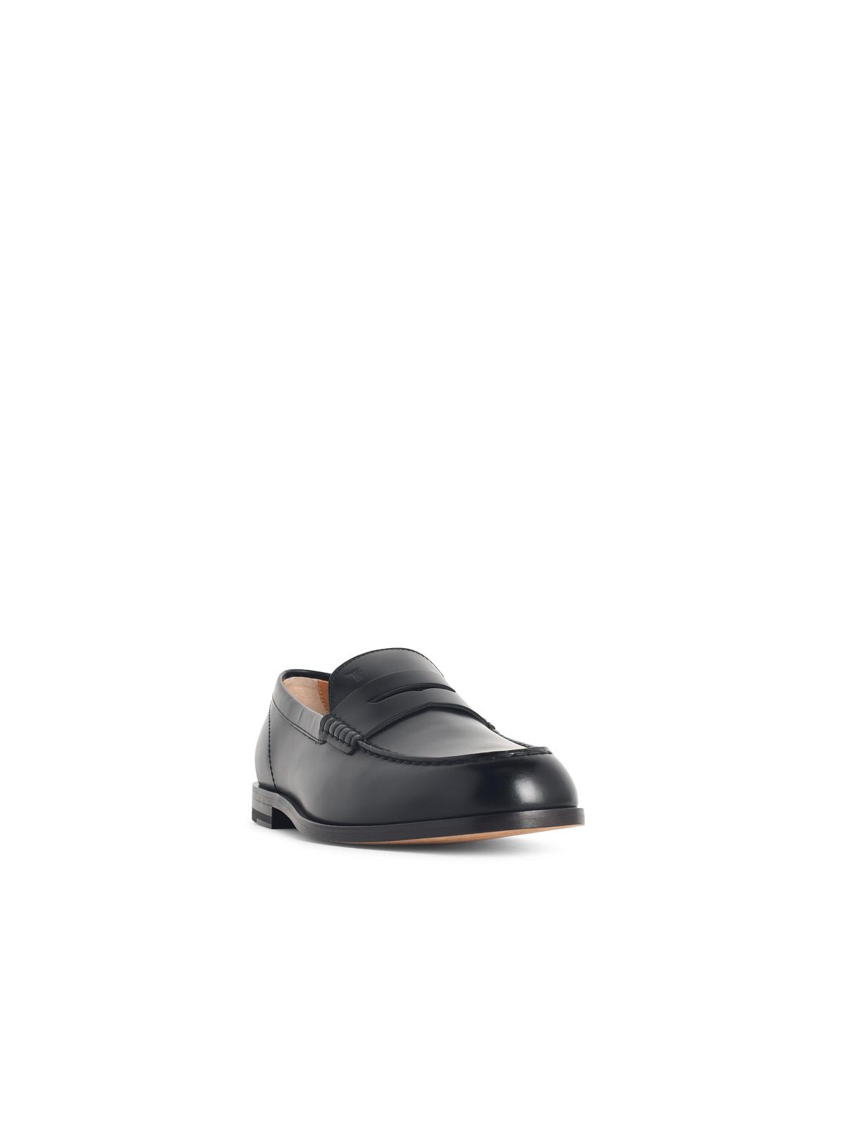 Tod's Black Leather Loafers Men
