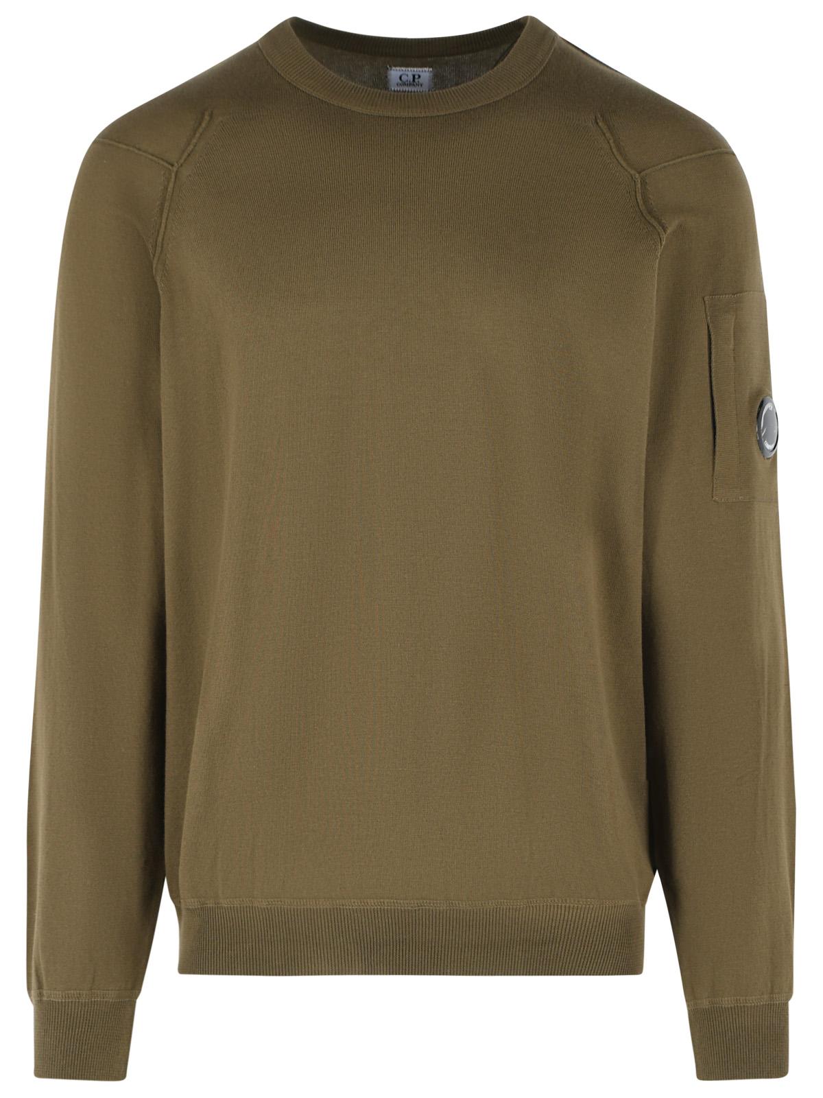 C.P. Company Green Cotton Sweater Men C.P. COMPANY