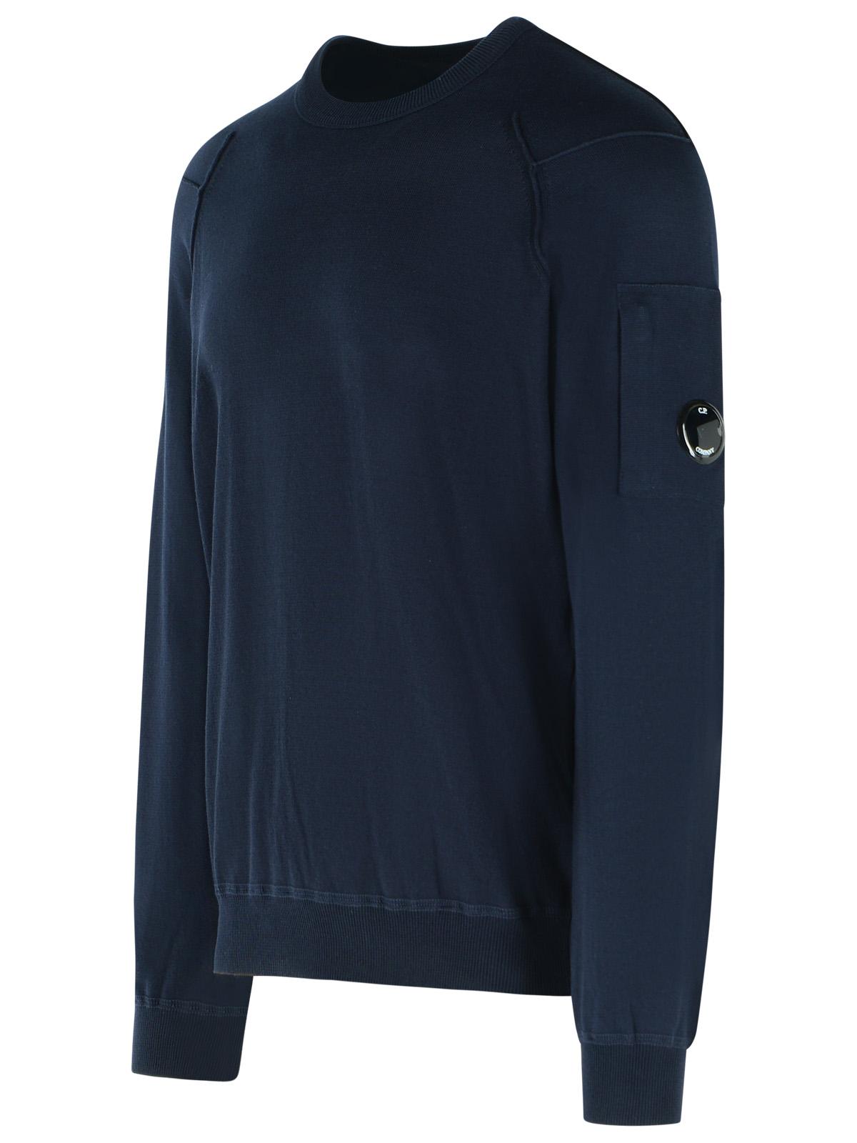 C.P. Company Blue Cotton Sweater Men C.P. COMPANY