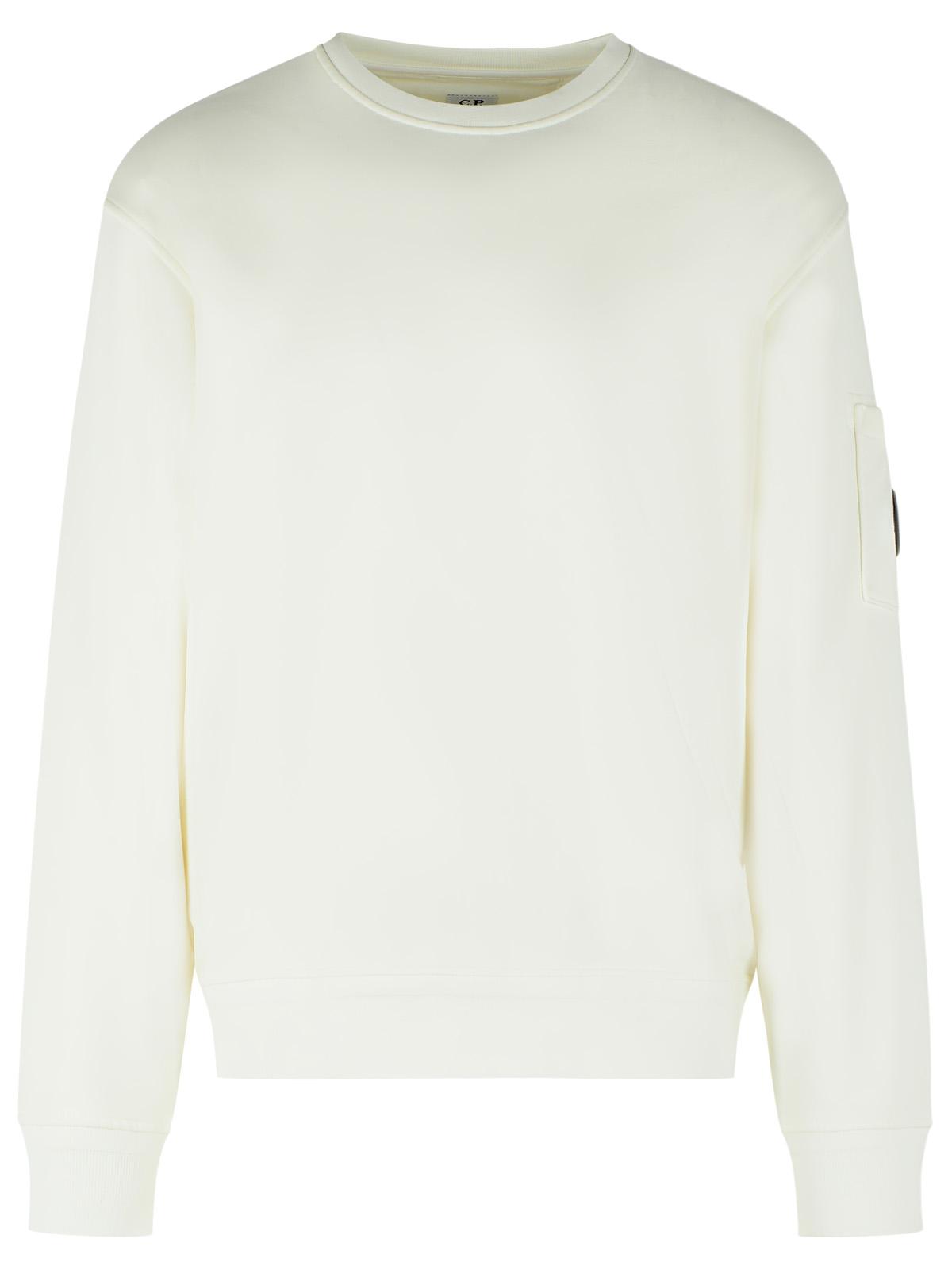 C.P. Company White Cotton Sweatshirt Men C.P. COMPANY