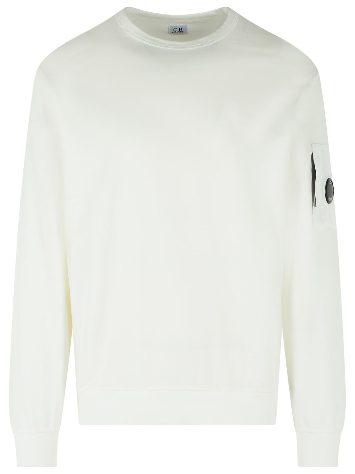 C.P. Company White Cotton Sweater Men C.P. COMPANY