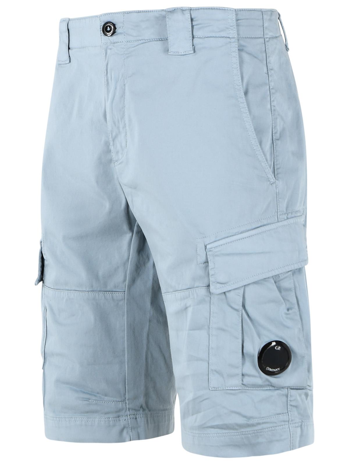C.P. Company Light Blue Cotton Shorts Men C.P. COMPANY