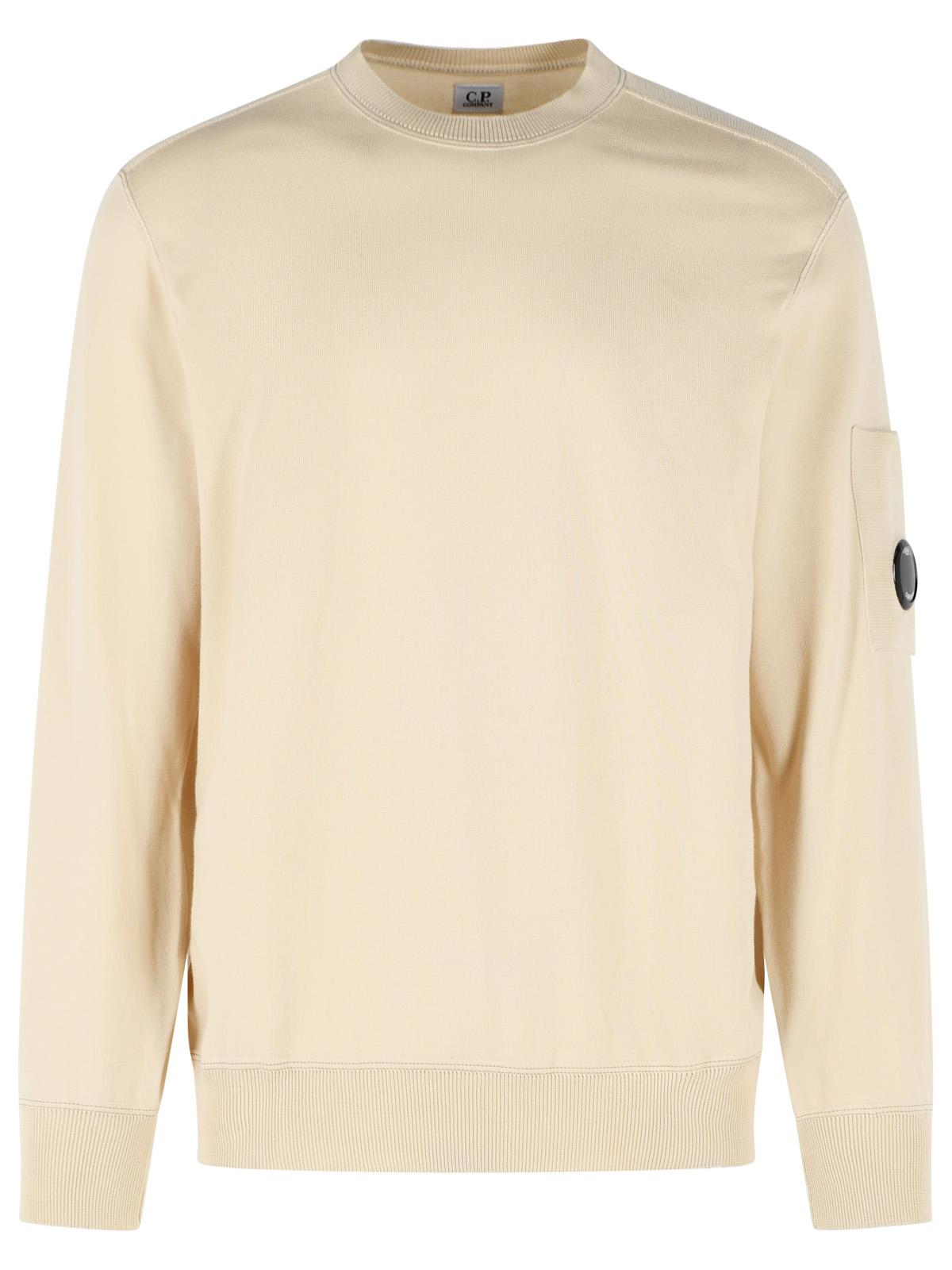 C.P. Company Beige Cotton Sweater Men C.P. COMPANY