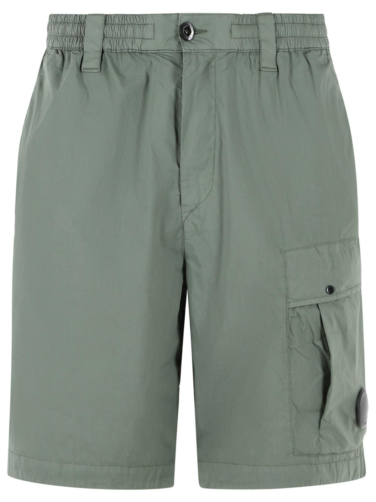 C.P. Company Green Cotton Shorts Men C.P. COMPANY
