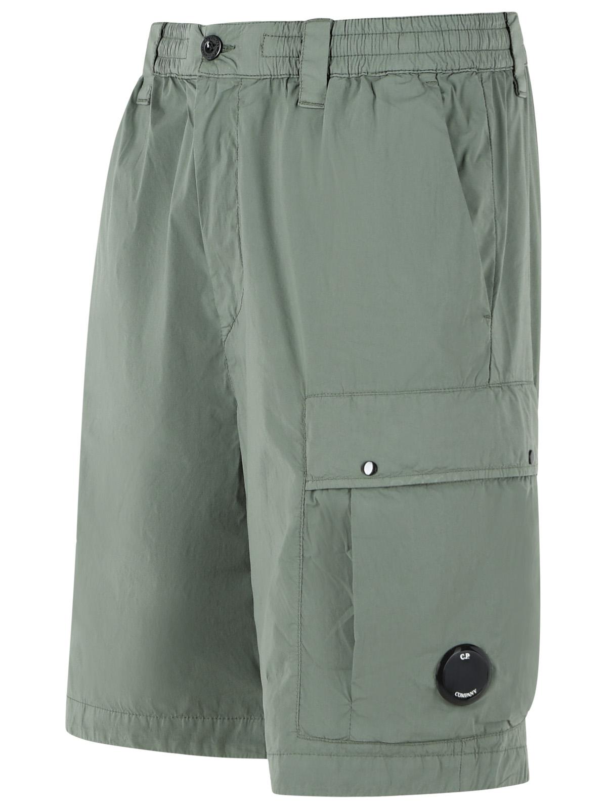 C.P. Company Green Cotton Shorts Men C.P. COMPANY