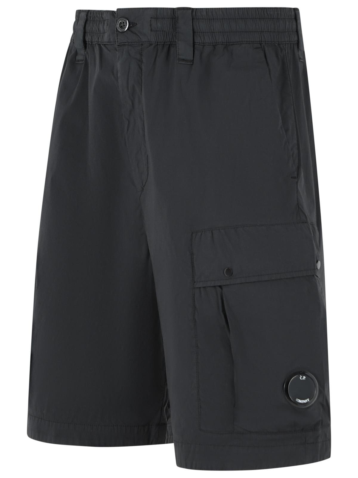 C.P. Company Black Cotton And Nylon Shorts Men C.P. COMPANY