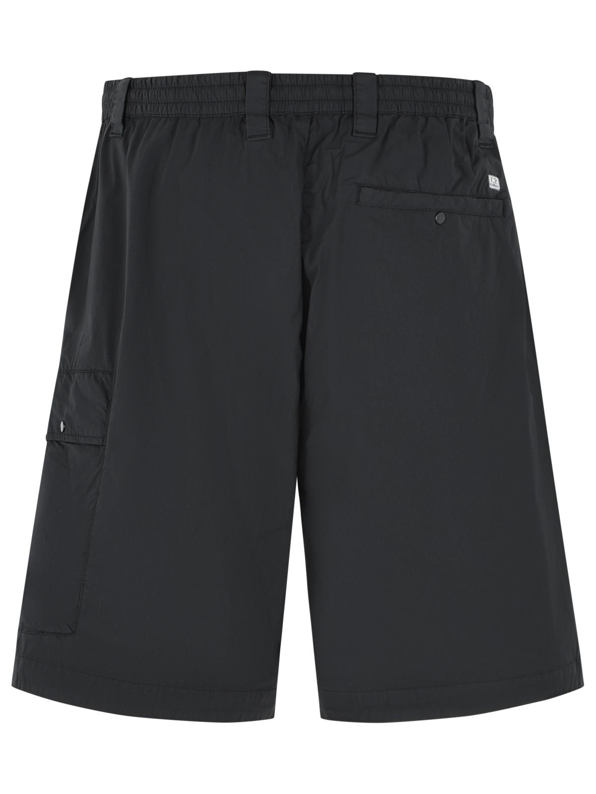 C.P. Company Black Cotton And Nylon Shorts Men C.P. COMPANY