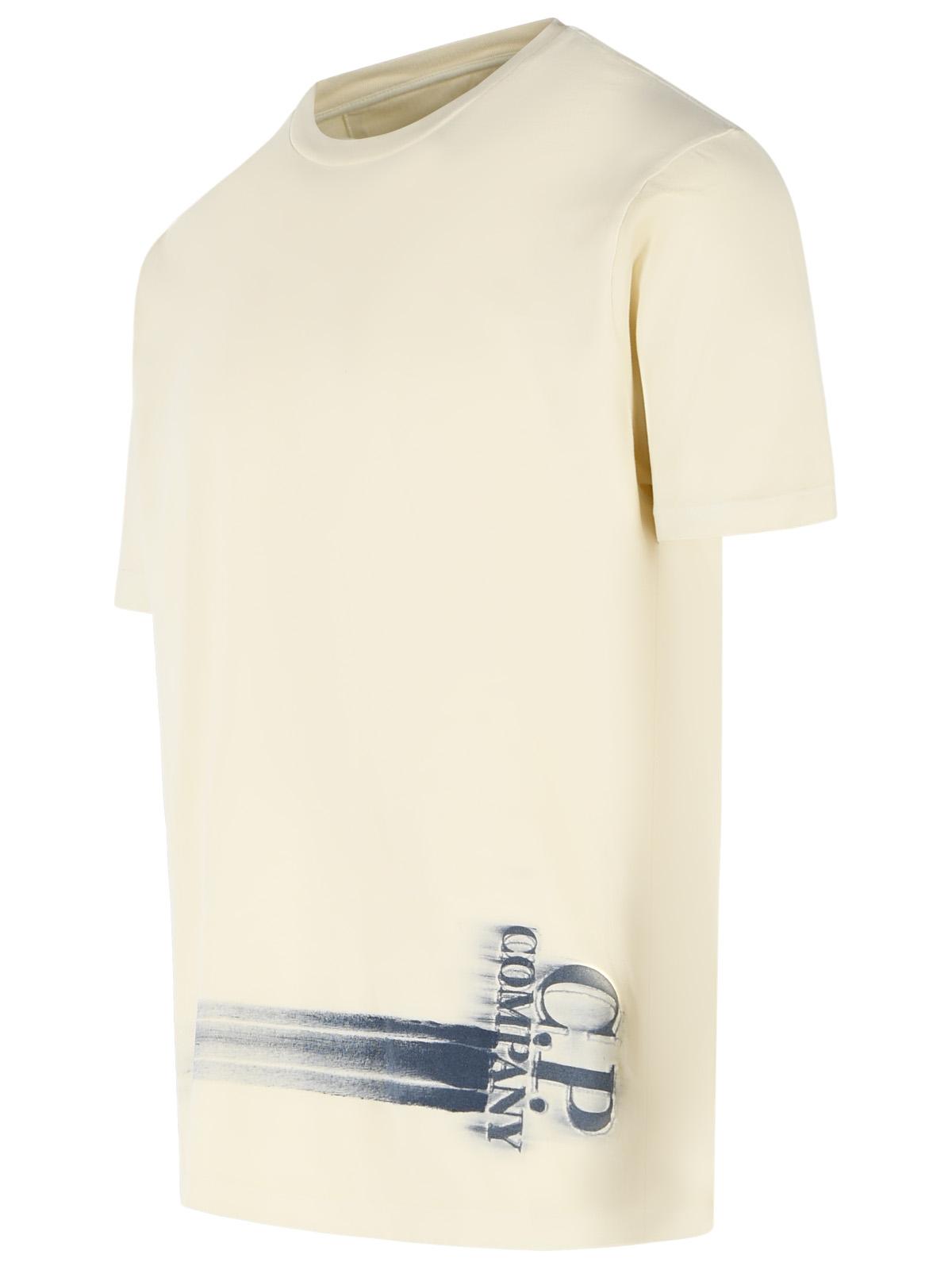 C.P. Company Light Beige Cotton T-Shirt Men C.P. COMPANY