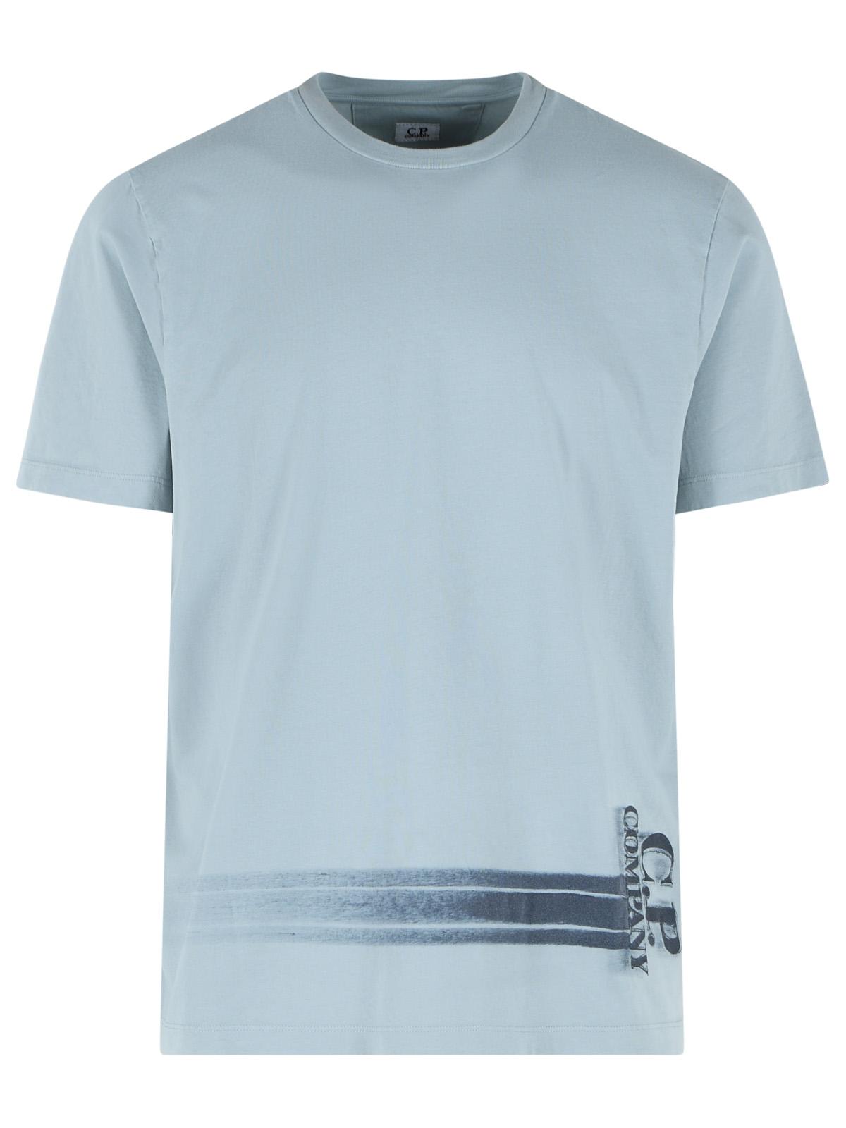 C.P. Company Light Blue Cotton T-Shirt Men C.P. COMPANY