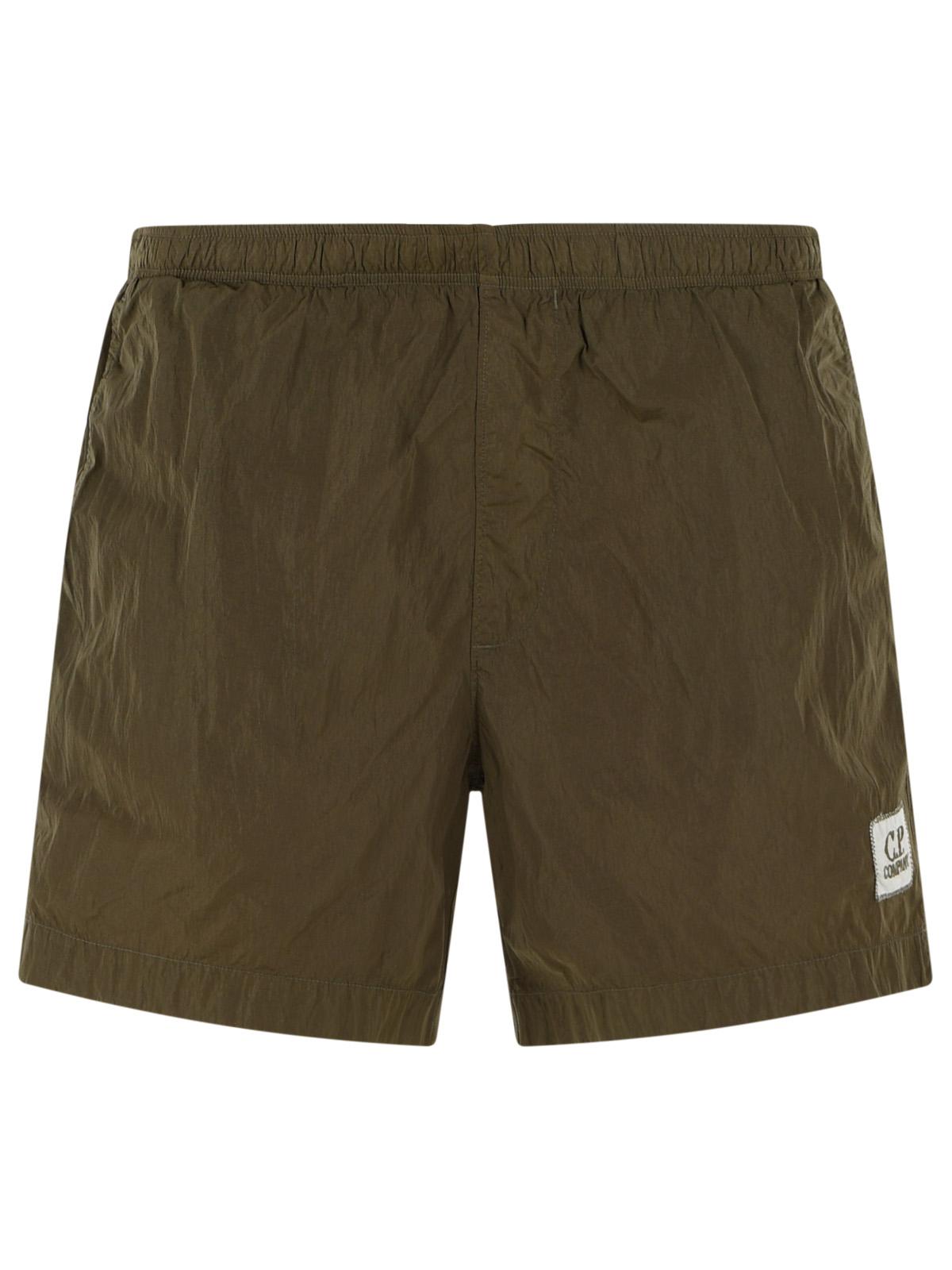 C.P. Company Green Polyamide Swimsuit Men C.P. COMPANY