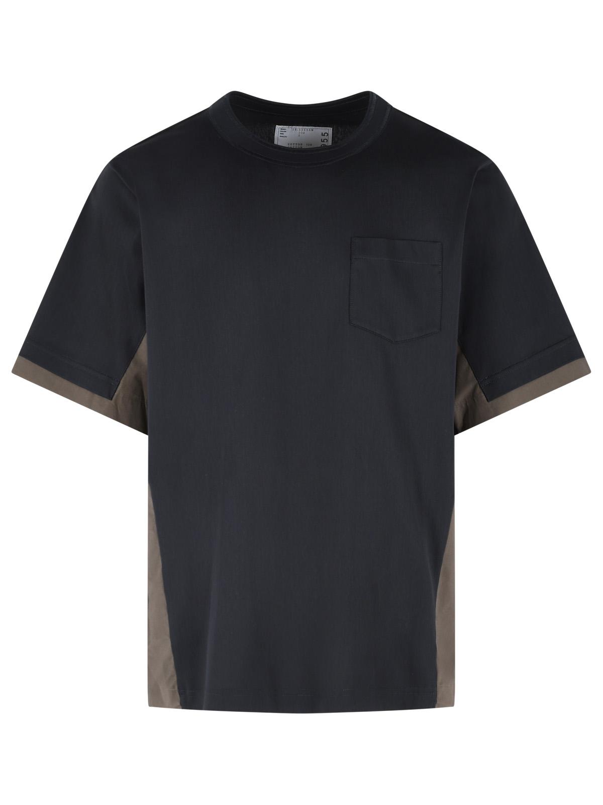 Sacai Navy Cotton T-Shirt Men SACAI