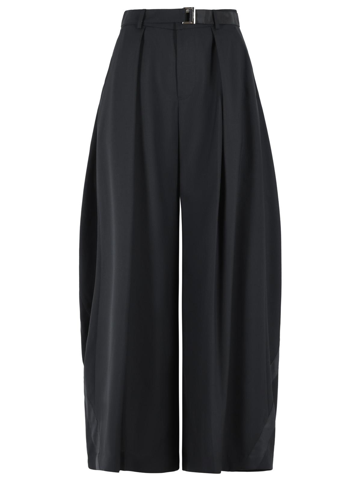 Sacai 'Suiting' Black Wool Blend Pants Women SACAI