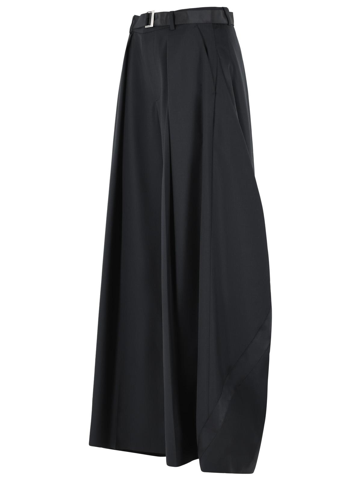 Sacai 'Suiting' Black Wool Blend Pants Women SACAI