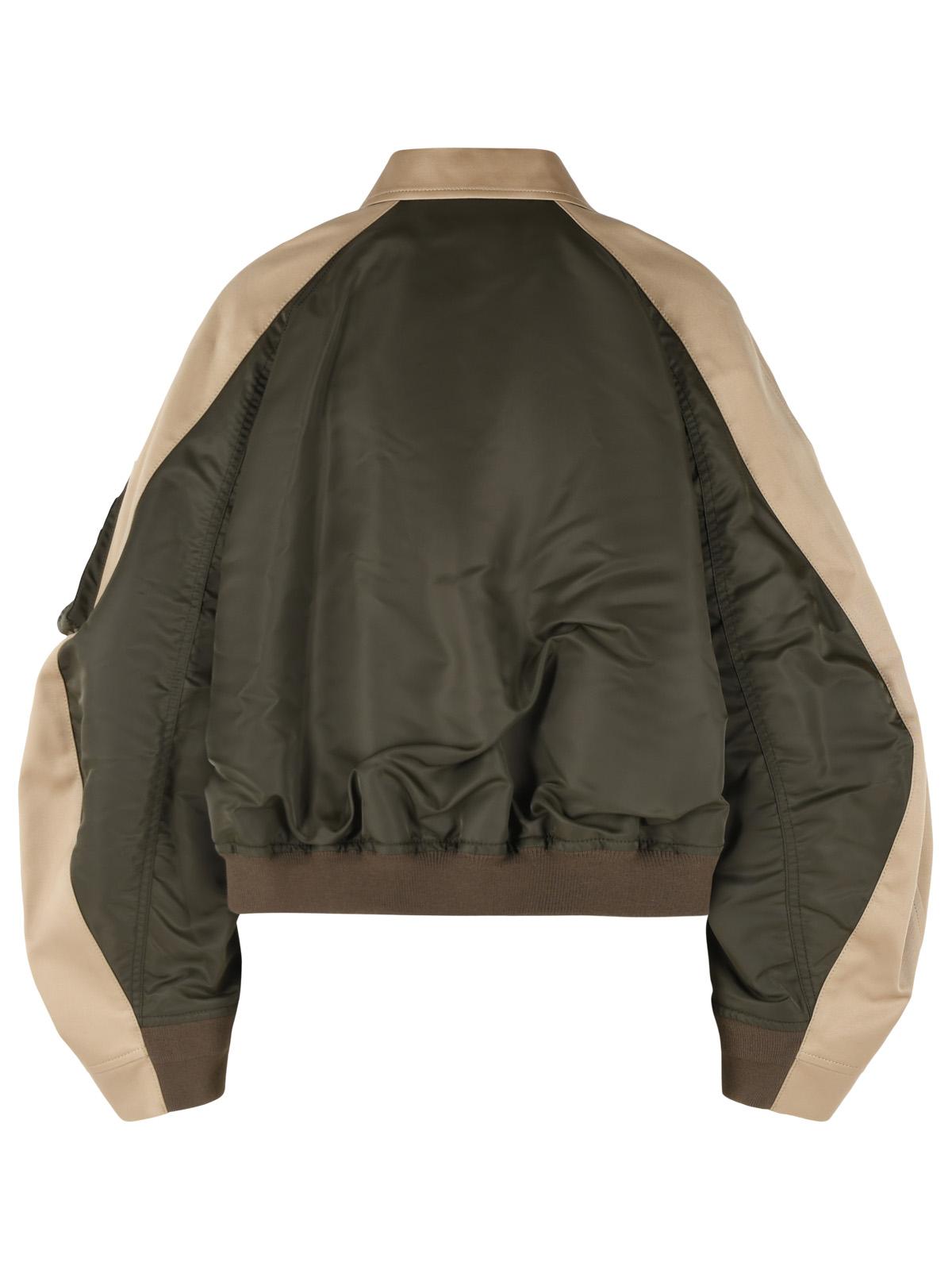 Sacai 'Chino' Green And Beige Nylon Jacket Women SACAI