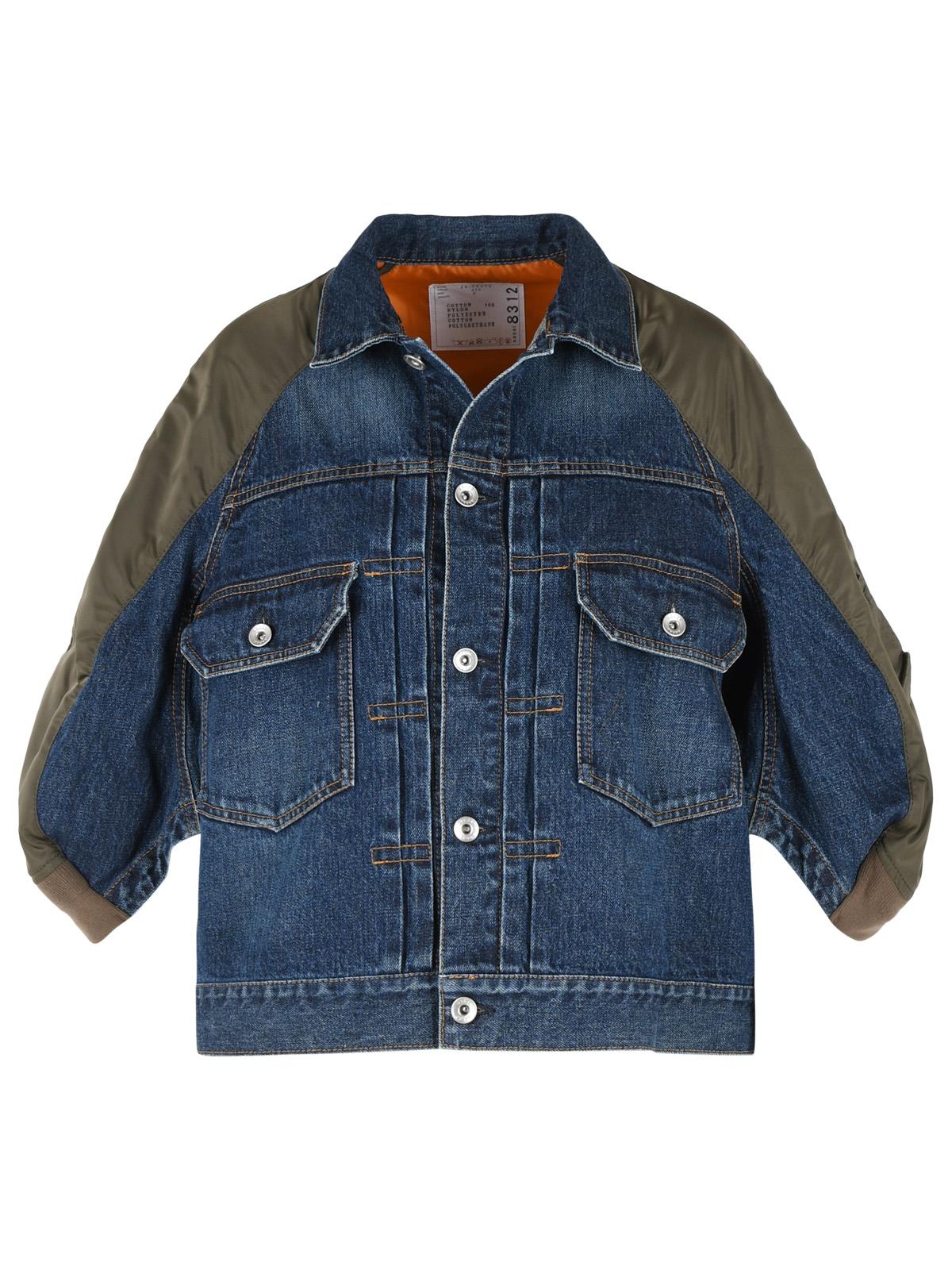 Sacai Blue Cotton Denim Jacket Women SACAI