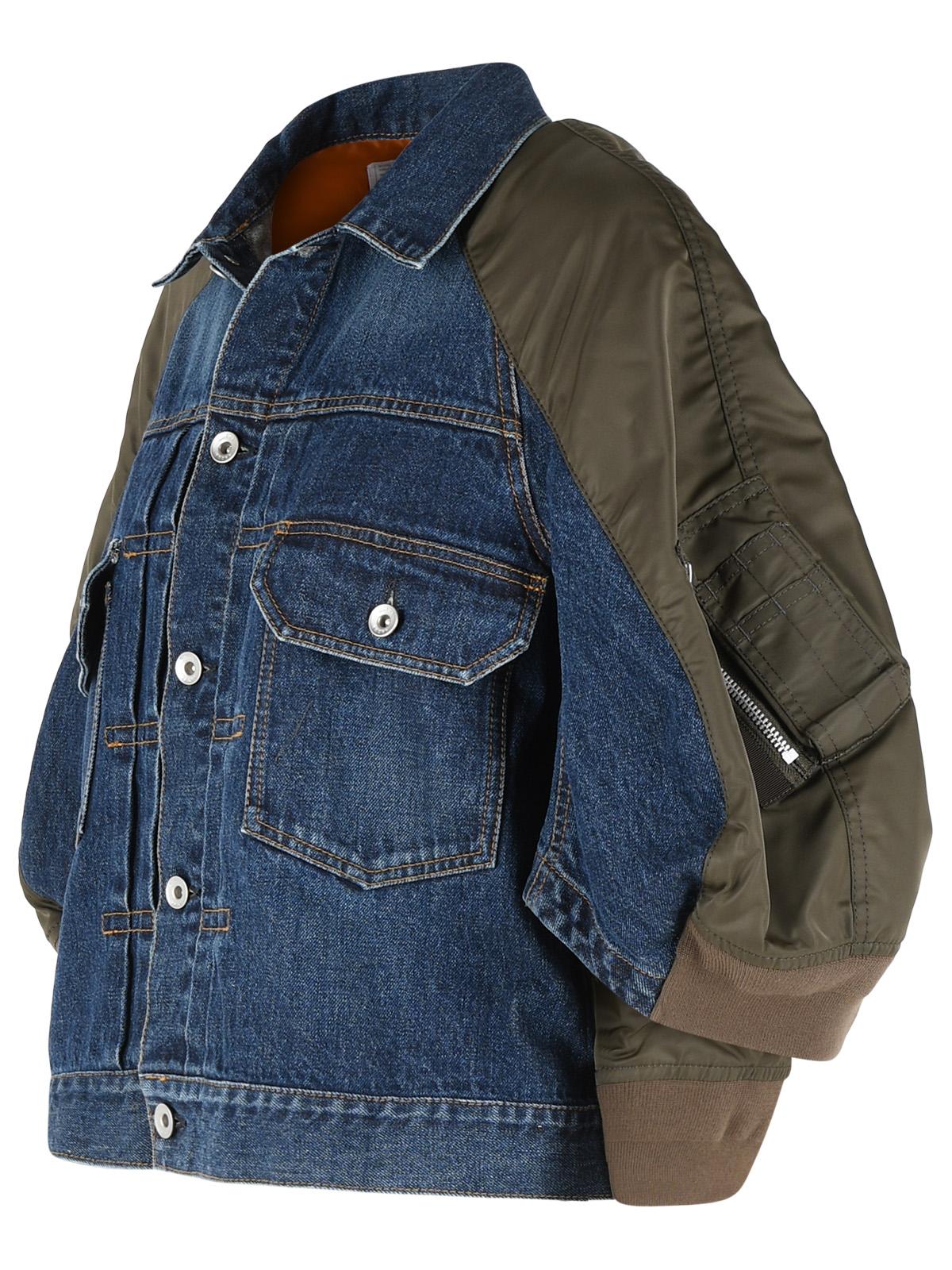Sacai Blue Cotton Denim Jacket Women SACAI