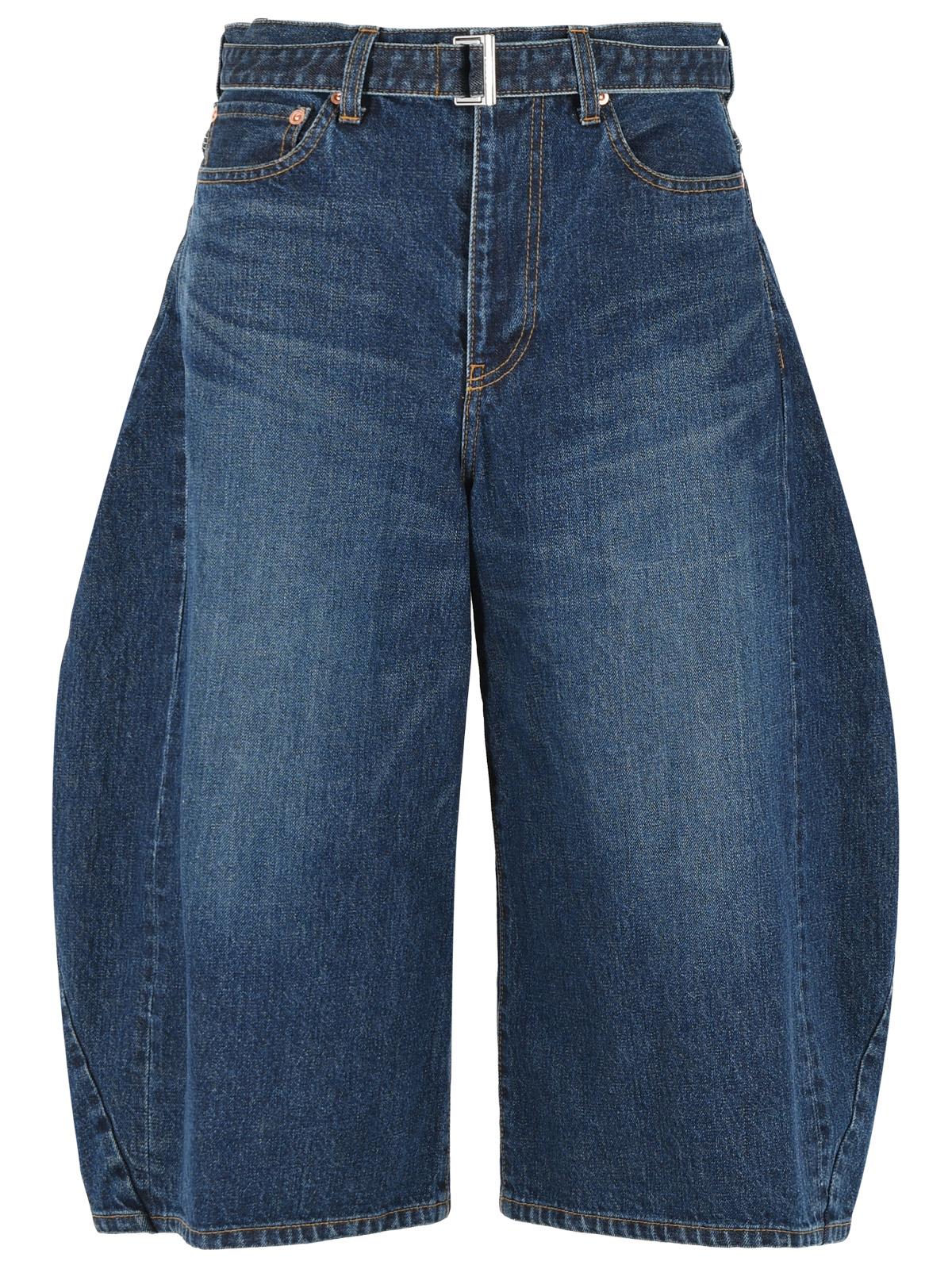 Sacai Blue Cotton Jeans Women SACAI