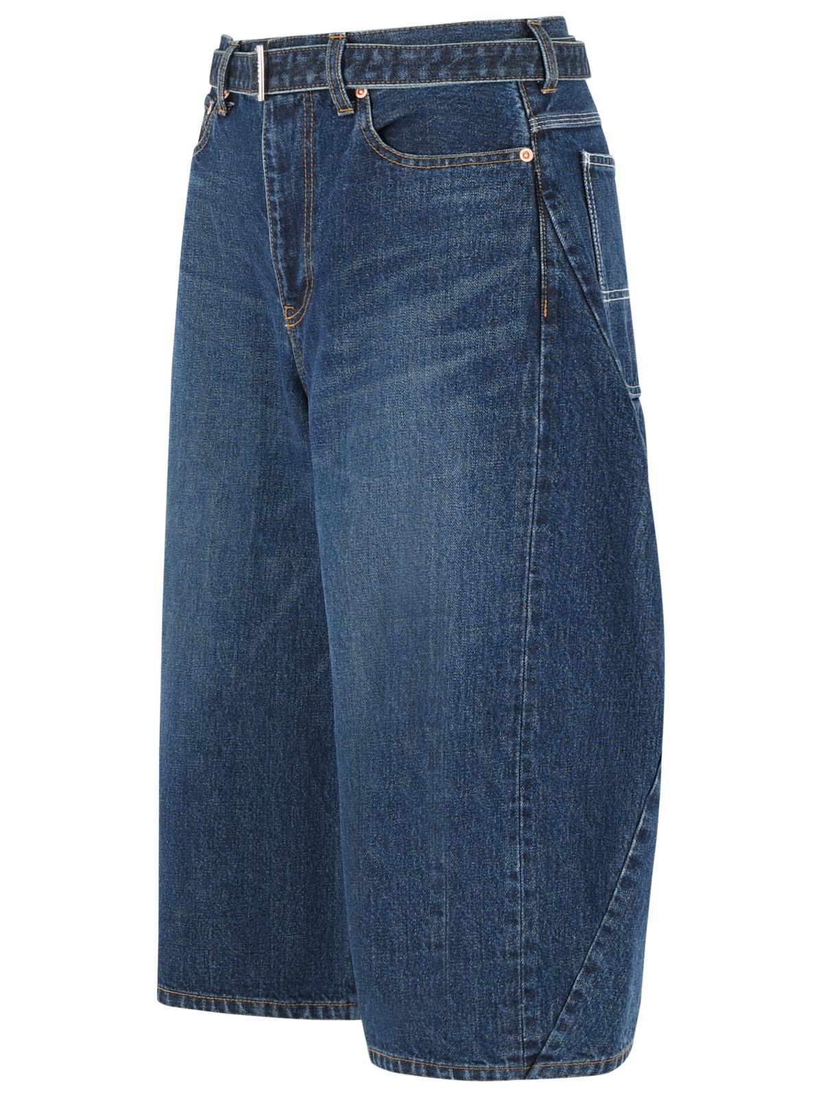 Sacai Blue Cotton Jeans Women SACAI