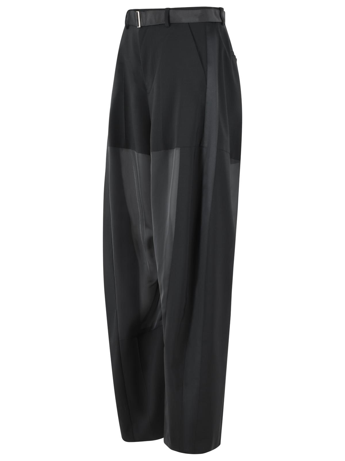 Sacai Black Wool Pants Women SACAI