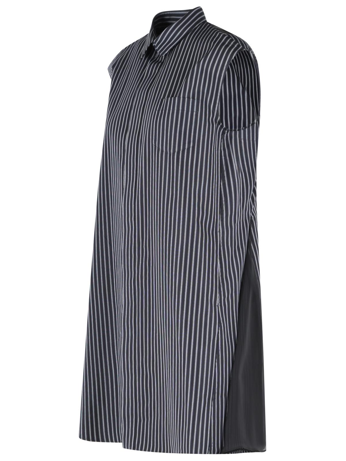 Sacai Navy Cotton Blend Dress Women SACAI