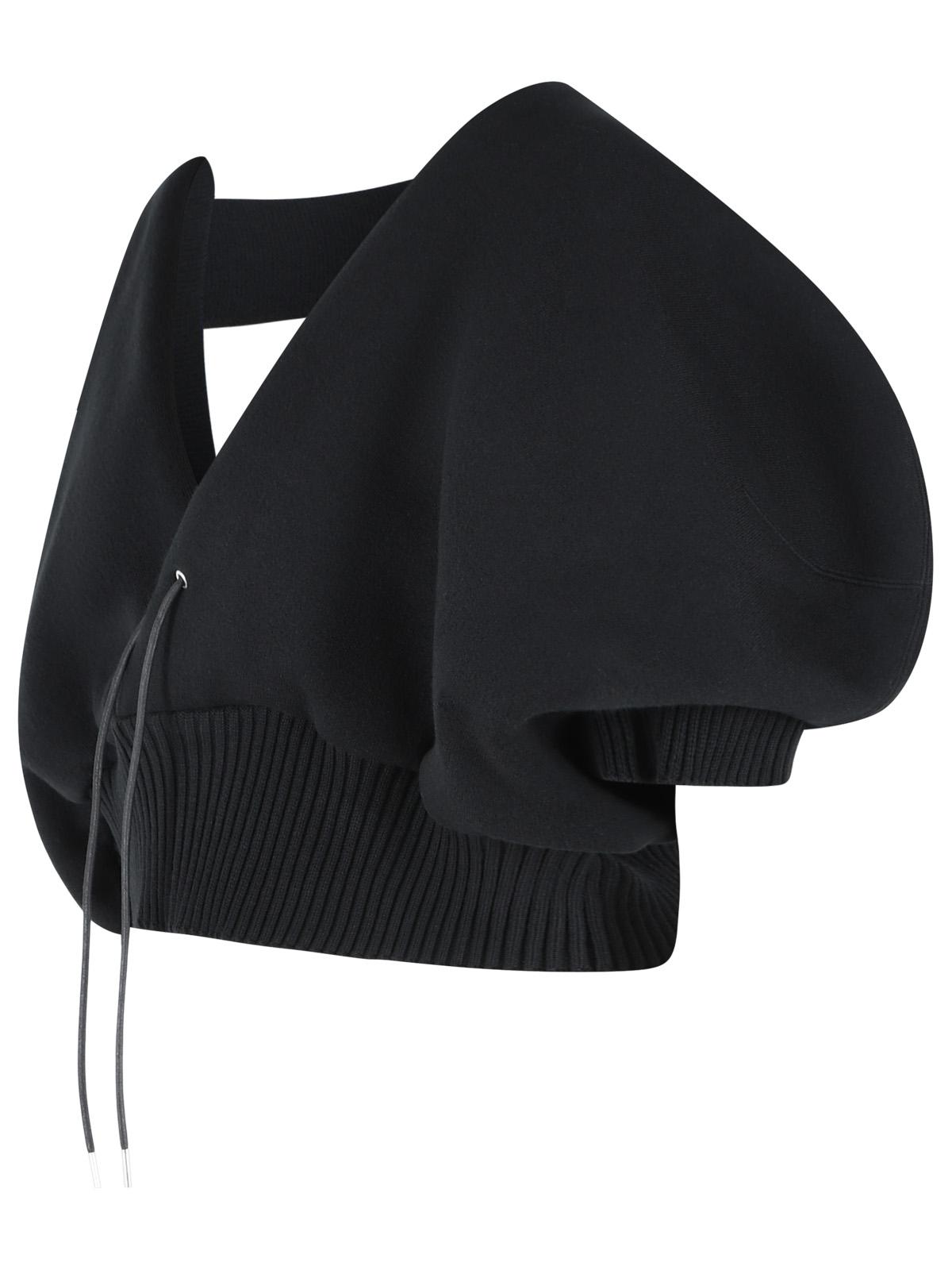 Sacai Black Cashmere Blend Top Women SACAI