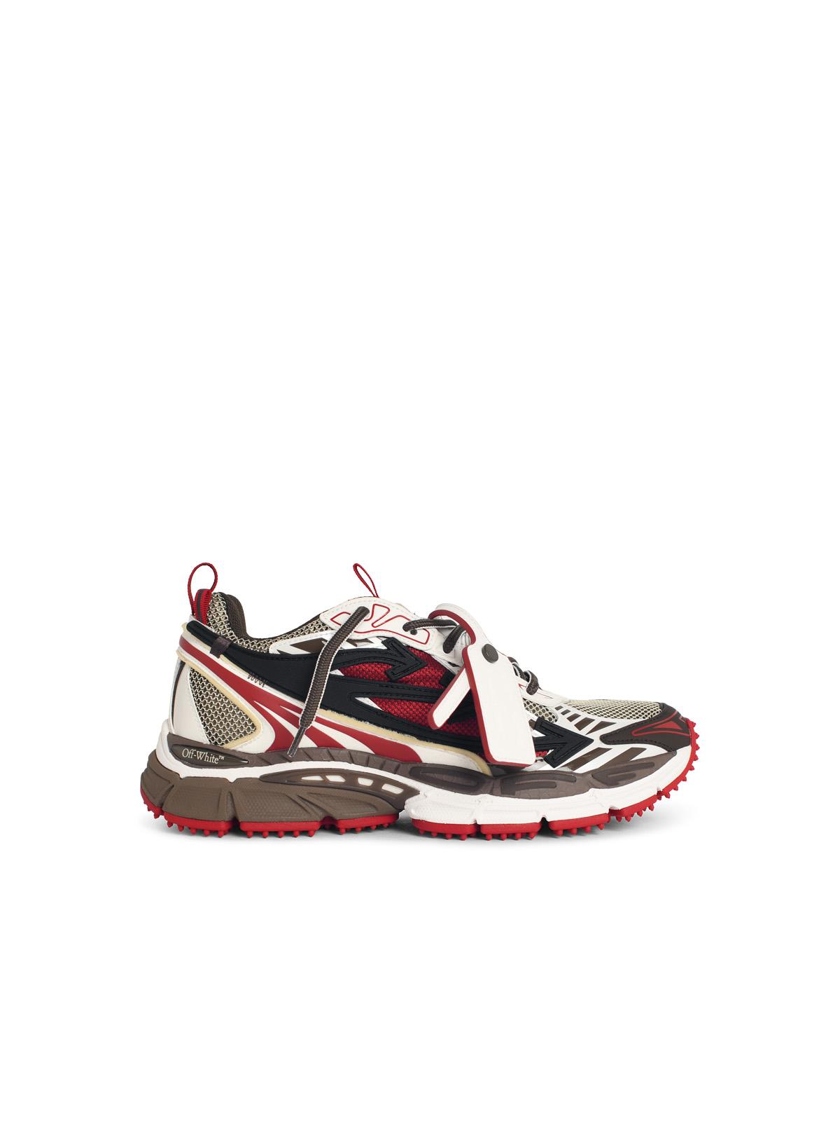 Off-White 'Be Right Back' Red Leather Blend Sneakers Men OFF-WHITE