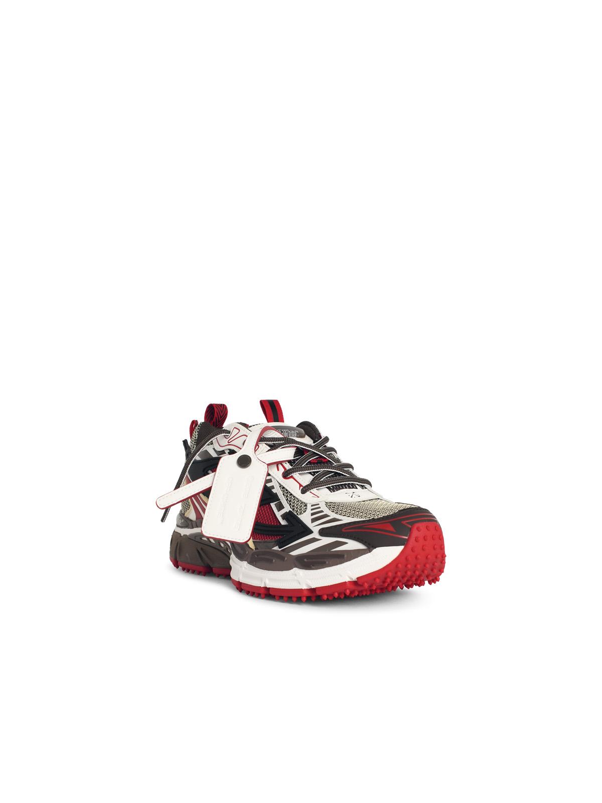 Off-White 'Be Right Back' Red Leather Blend Sneakers Men OFF-WHITE