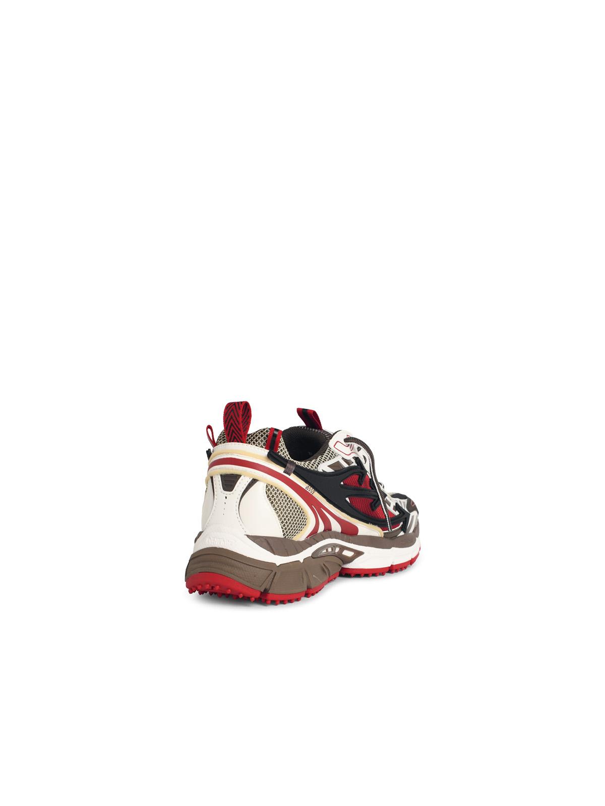 Off-White 'Be Right Back' Red Leather Blend Sneakers Men OFF-WHITE