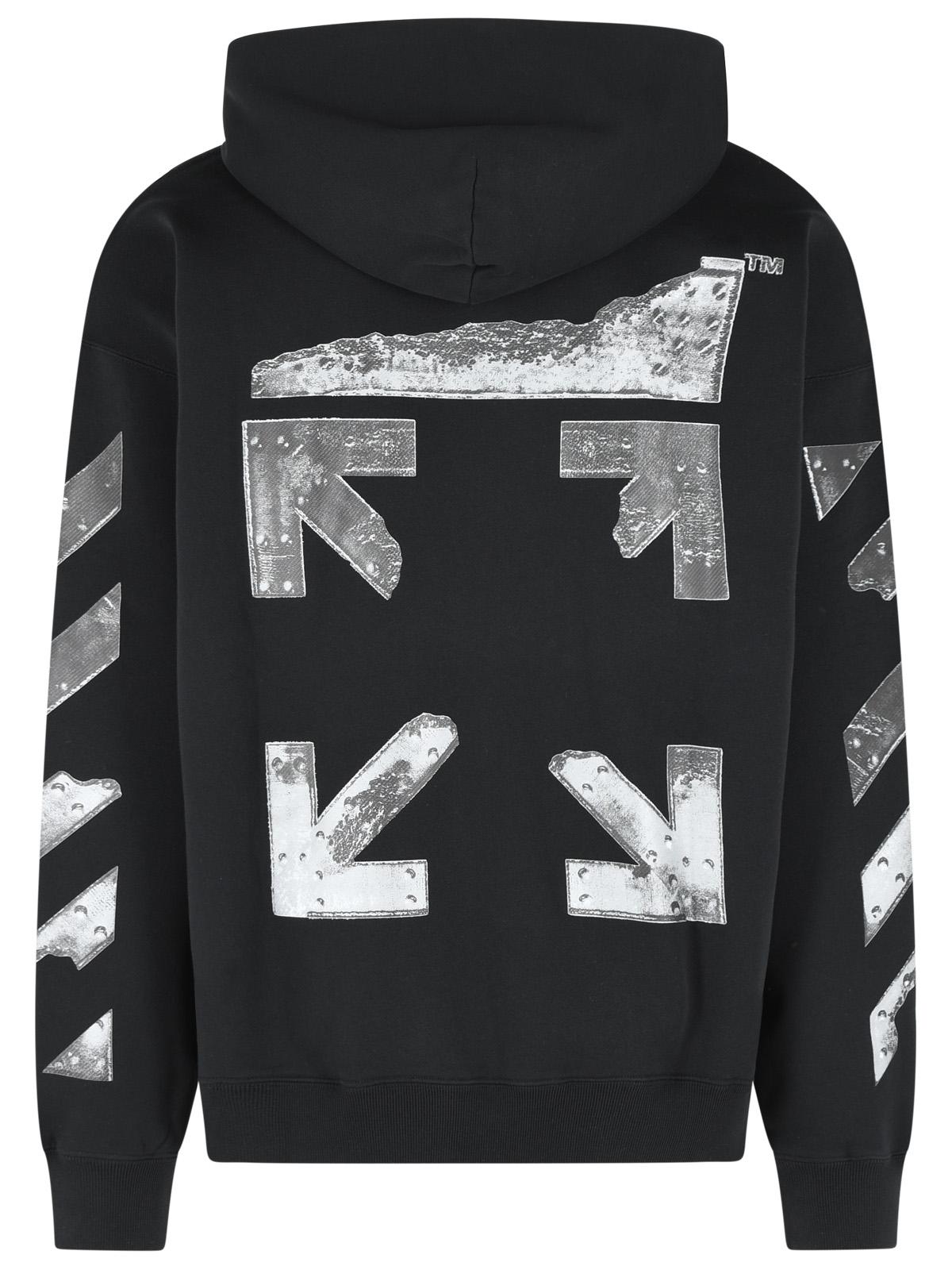 Off-White 'Metal Arrow' Black Cotton Sweatshirt Men OFF-WHITE