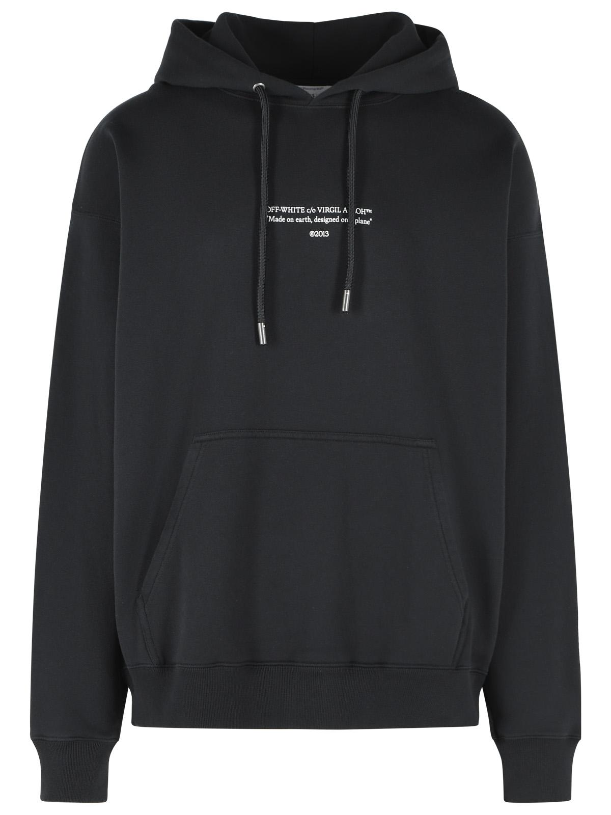 Off-White 'Statement' Black Cotton Sweatshirt Men OFF-WHITE