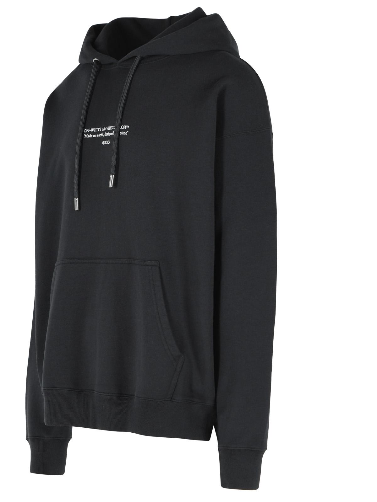 Off-White 'Statement' Black Cotton Sweatshirt Men OFF-WHITE