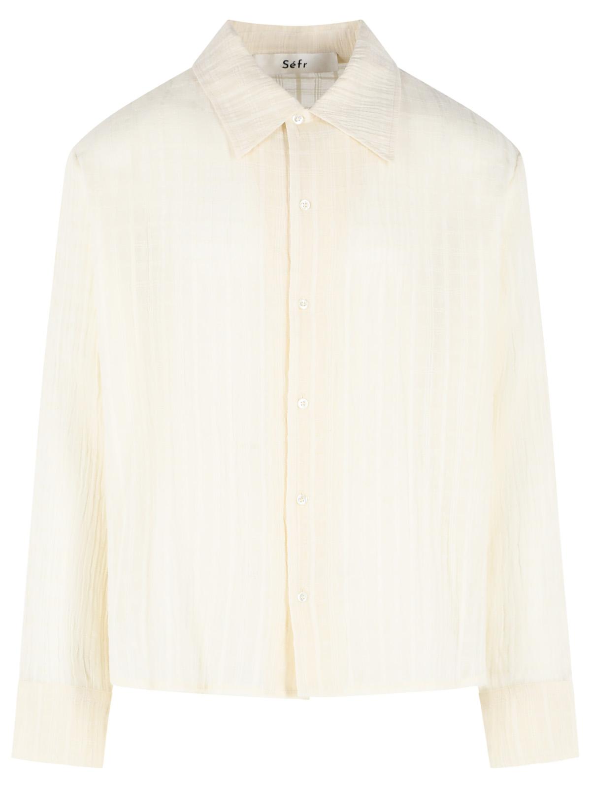 Sefr 'Ignacio' 'Cloud White' Cotton Shirt Men SEFR