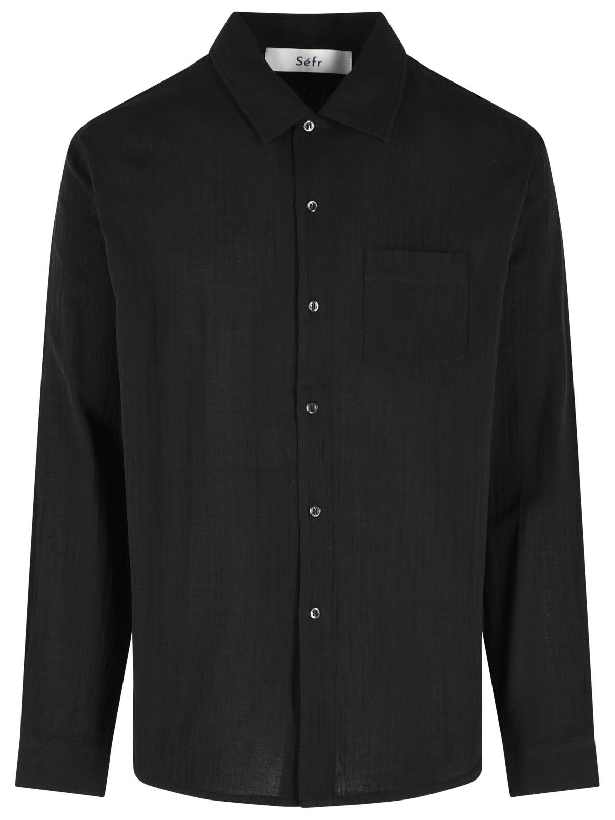 Sefr 'Leo' Black Cotton Shirt Men SEFR