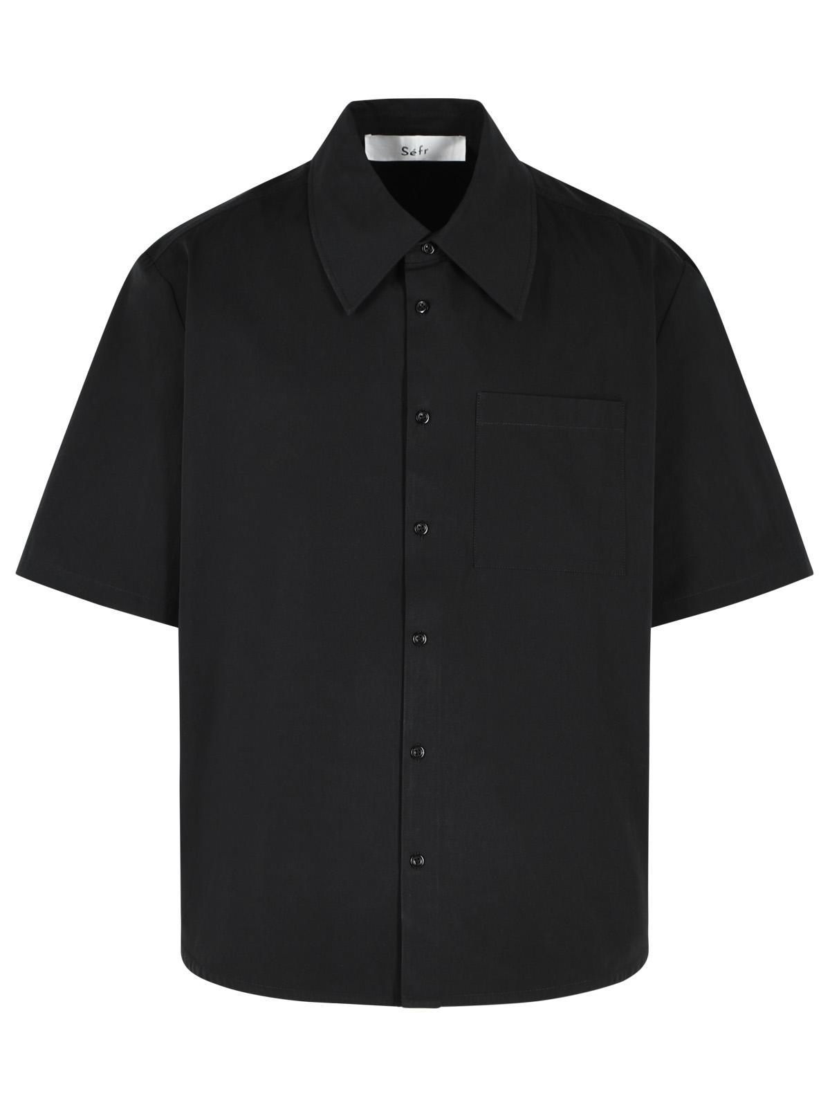 Sefr 'Waylon' Black Cotton Shirt Men SEFR