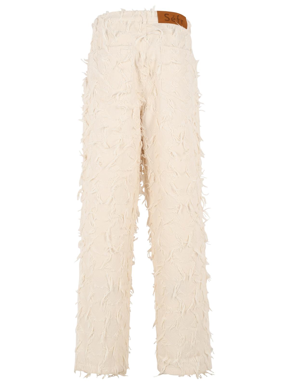 Sefr 'Nikos' White Cotton Jeans Men SEFR