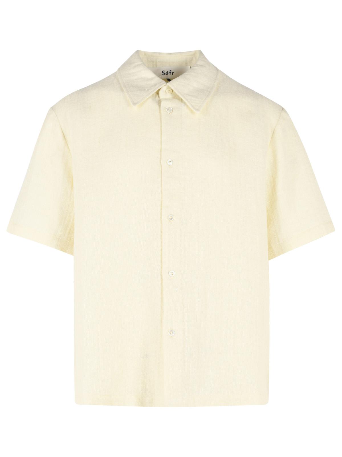 Sefr 'Dayot' Ecru Cotton And Linen Shirt Men SEFR