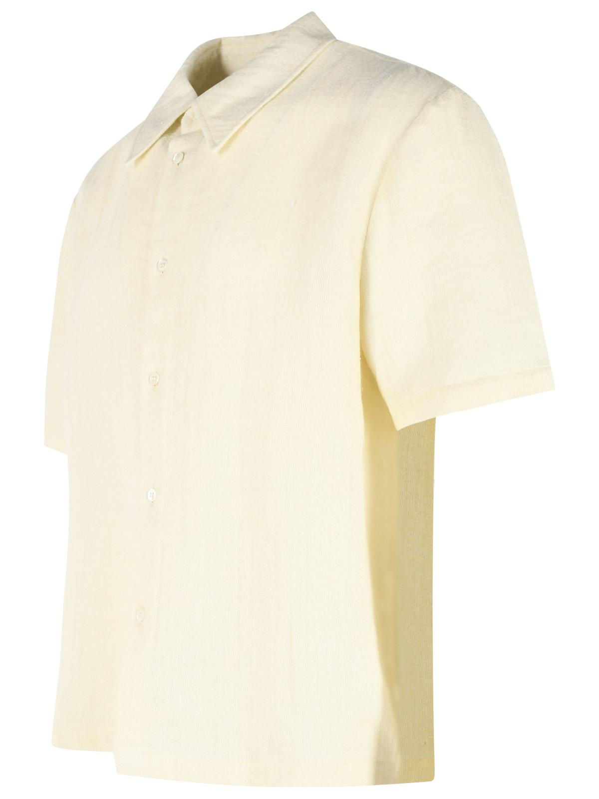 Sefr 'Dayot' Ecru Cotton And Linen Shirt Men SEFR