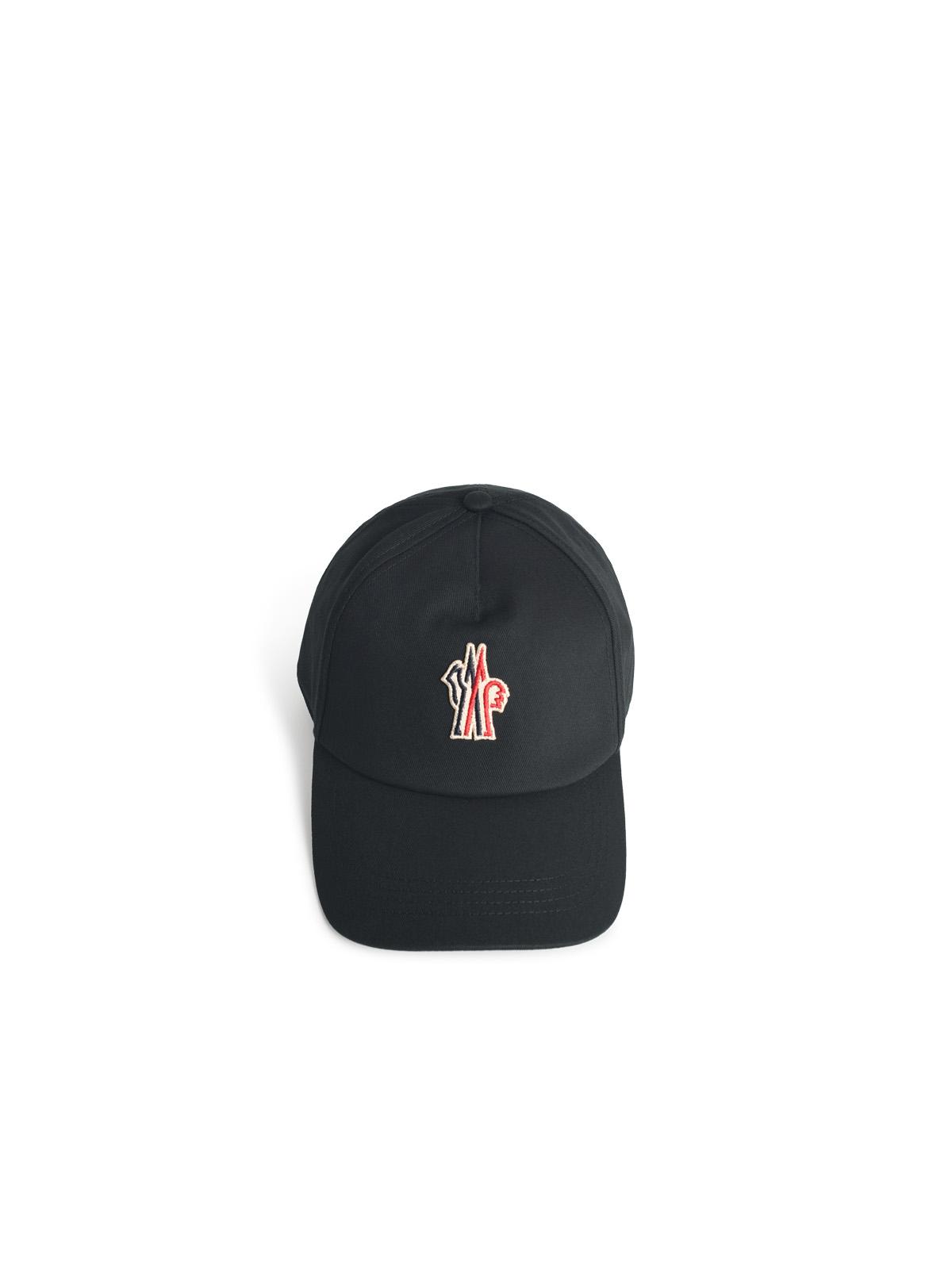 Moncler Grenoble Black Cotton Cap Men MONCLER GRENOBLE