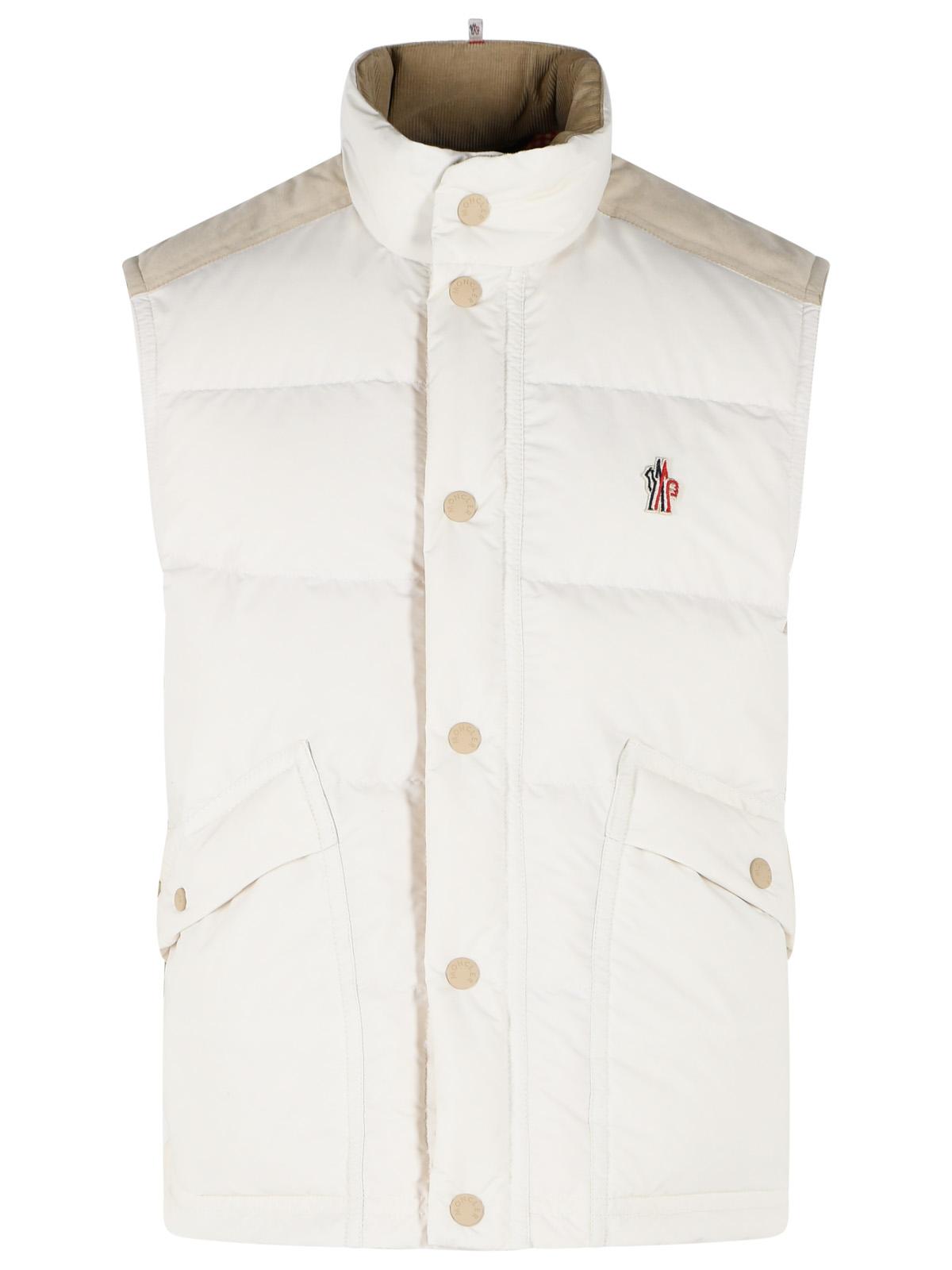 Moncler Grenoble 'Scais' White Polyester Feather Padded Vest Men MONCLER GRENOBLE